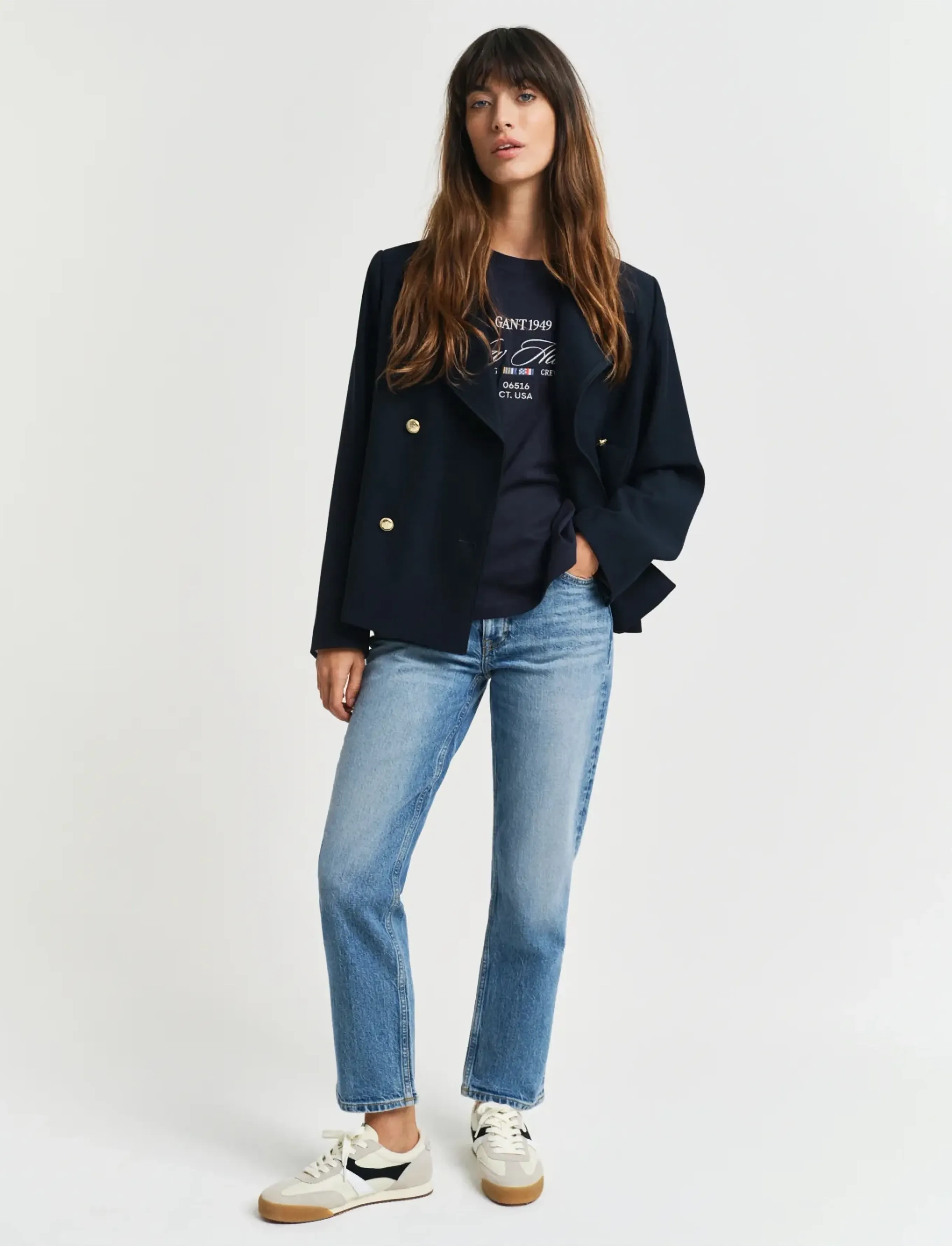 Gant - GRAPHIC SS T-SHIRT - t-shirts - evening blue - 5