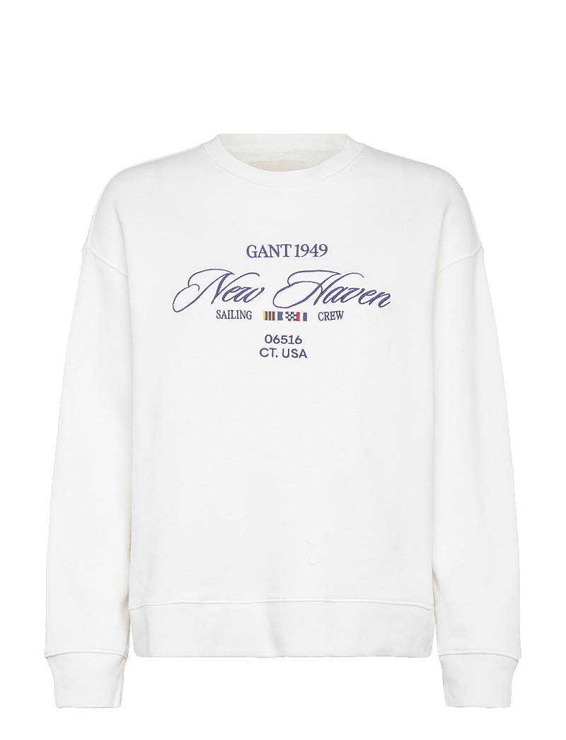 GANT - GRAPHIC C-NECK SWEAT - modetrends - eggshell - 0