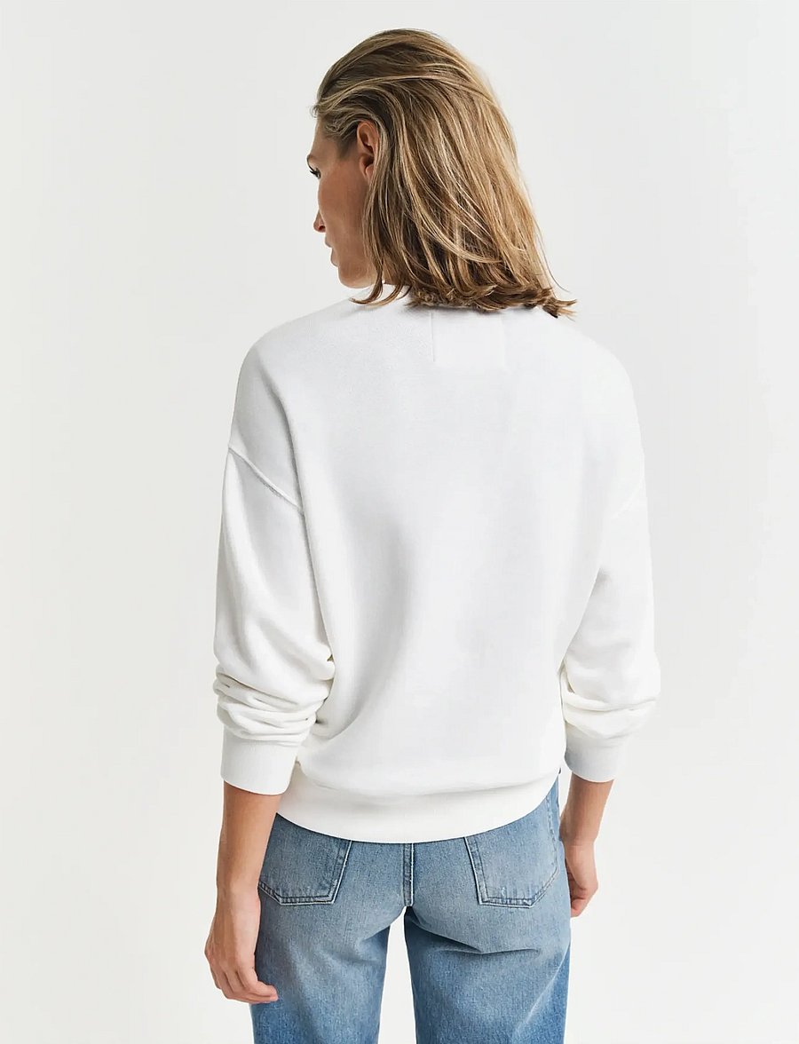 Gant - GRAPHIC C-NECK SWEAT - sporta džemperi - eggshell - 3