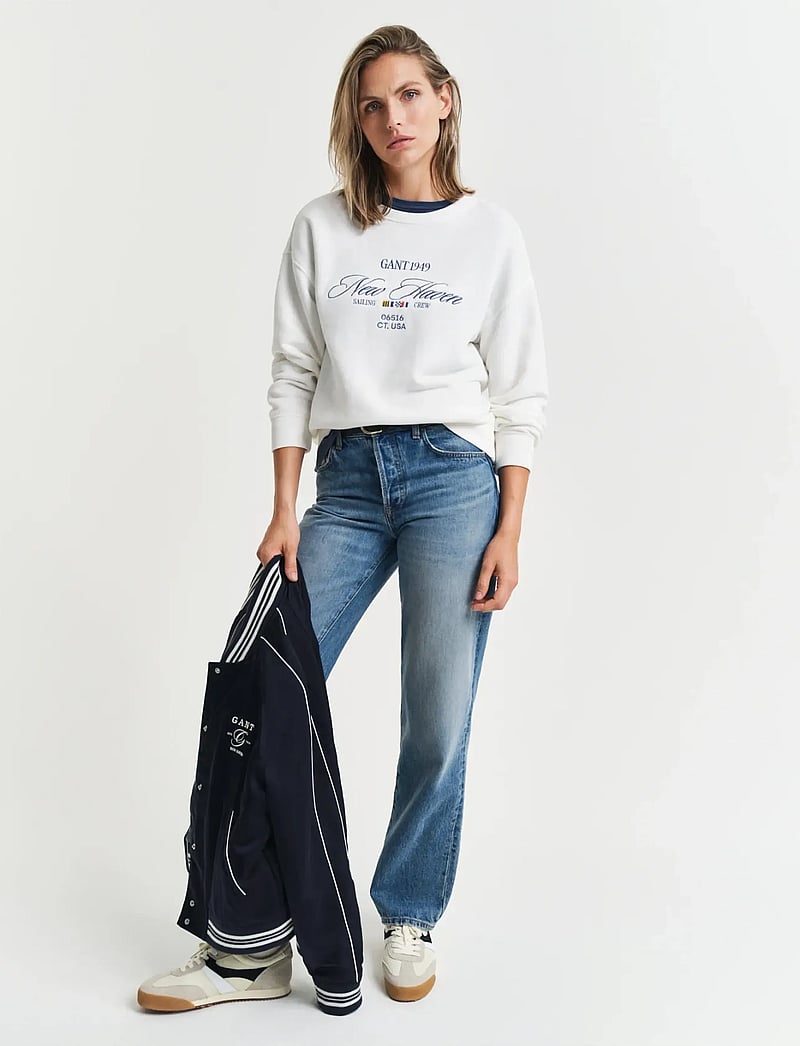 GANT - GRAPHIC C-NECK SWEAT - modetrends - eggshell - 5