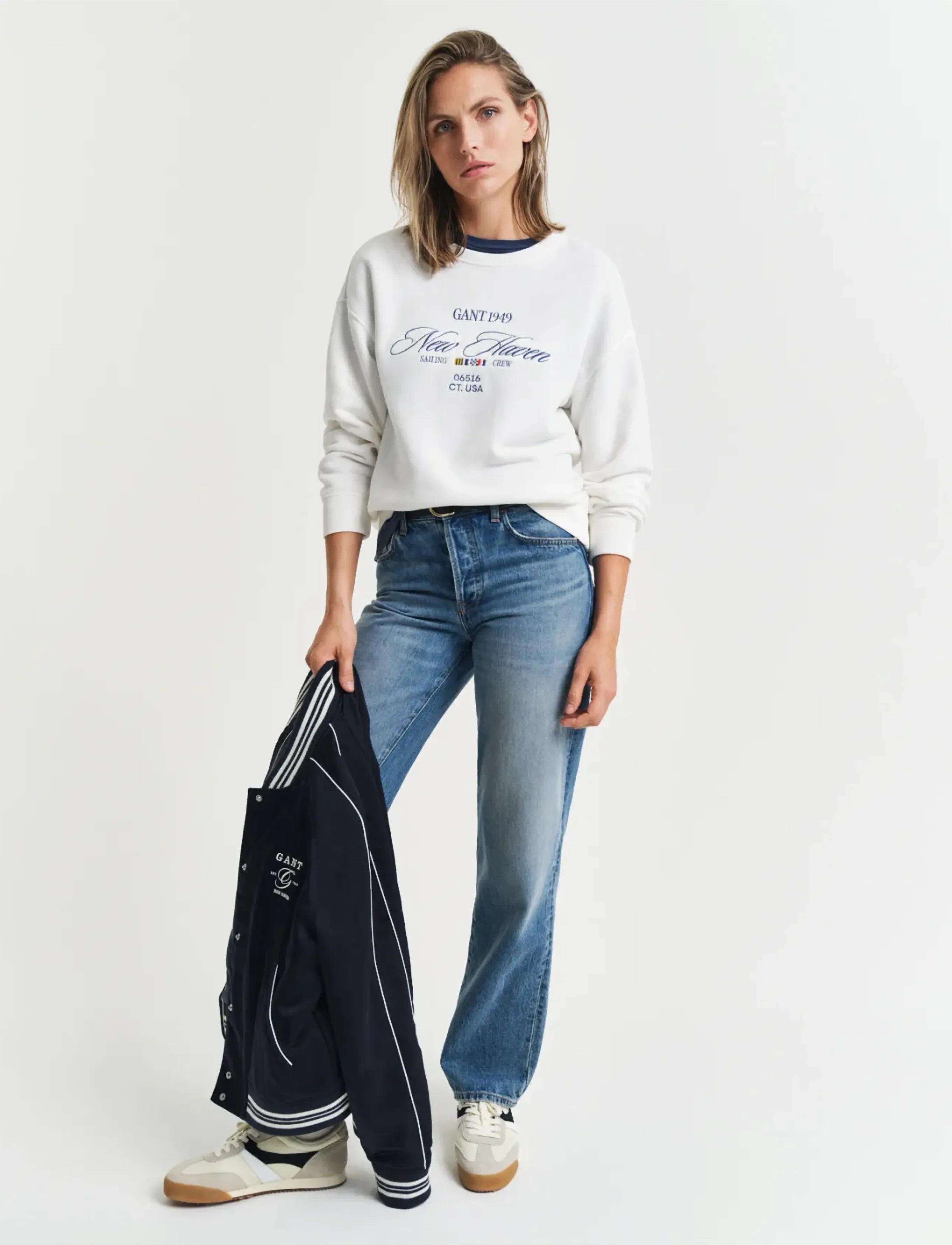 Gant - GRAPHIC C-NECK SWEAT - fashion trends - eggshell - 5