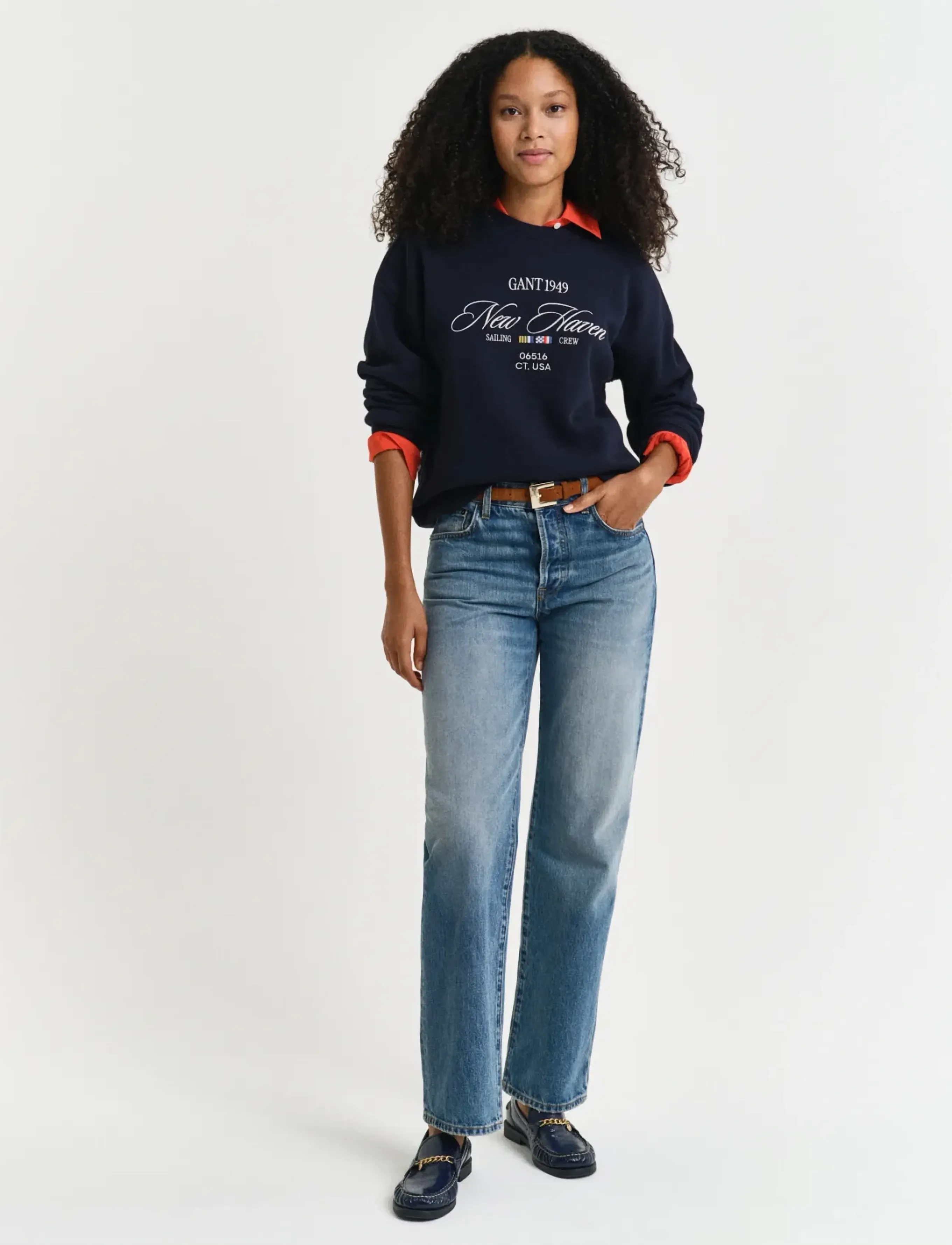 Gant - GRAPHIC C-NECK SWEAT - mode trends - evening blue - 5