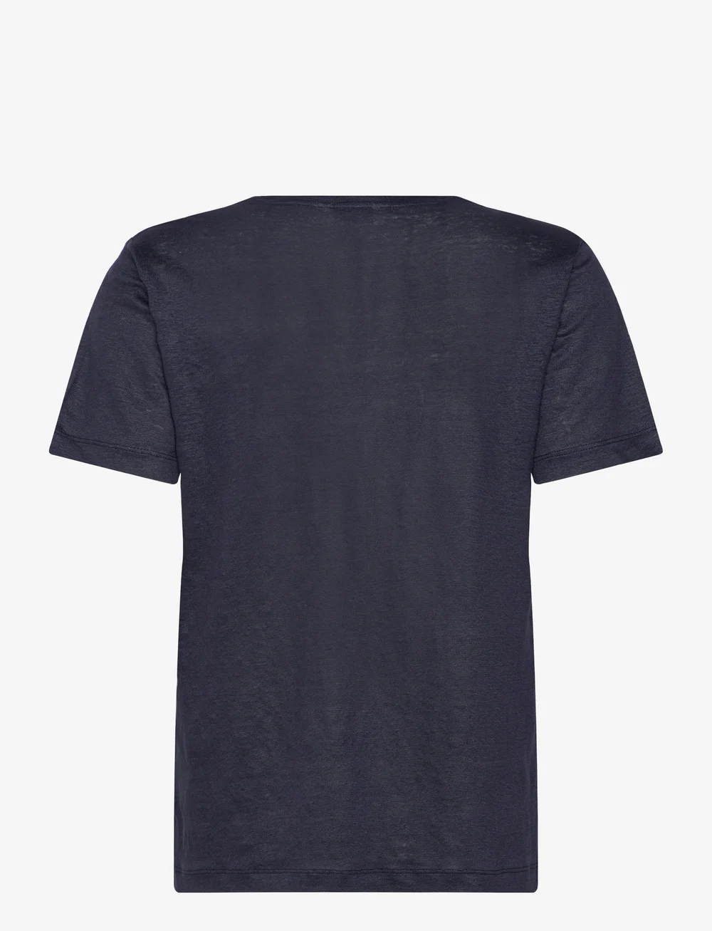 GANT - REG LINEN V-NECK SS T-SHIRT - t-shirts - evening blue - 1