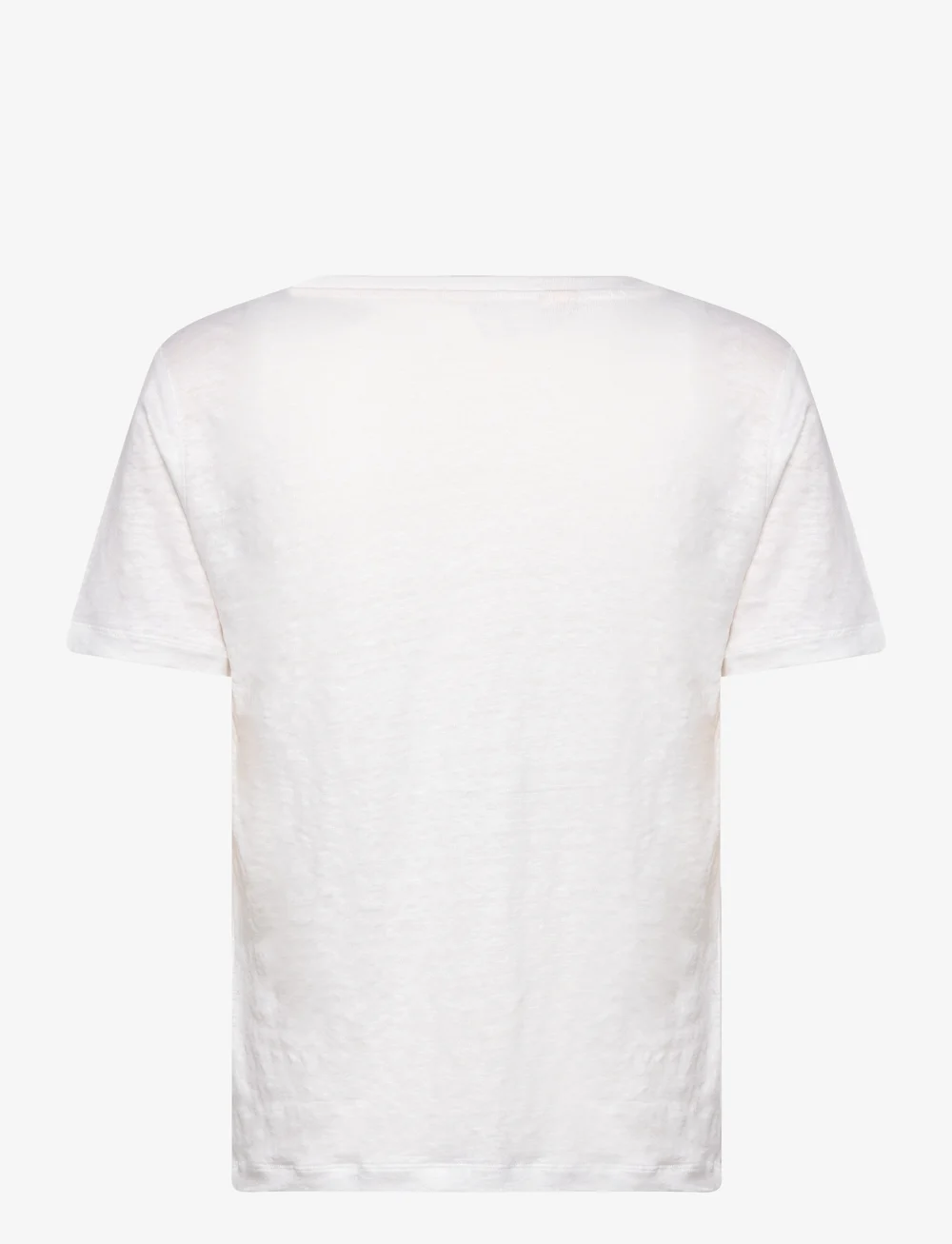 GANT - REG LINEN V-NECK SS T-SHIRT - t-shirts - white - 1