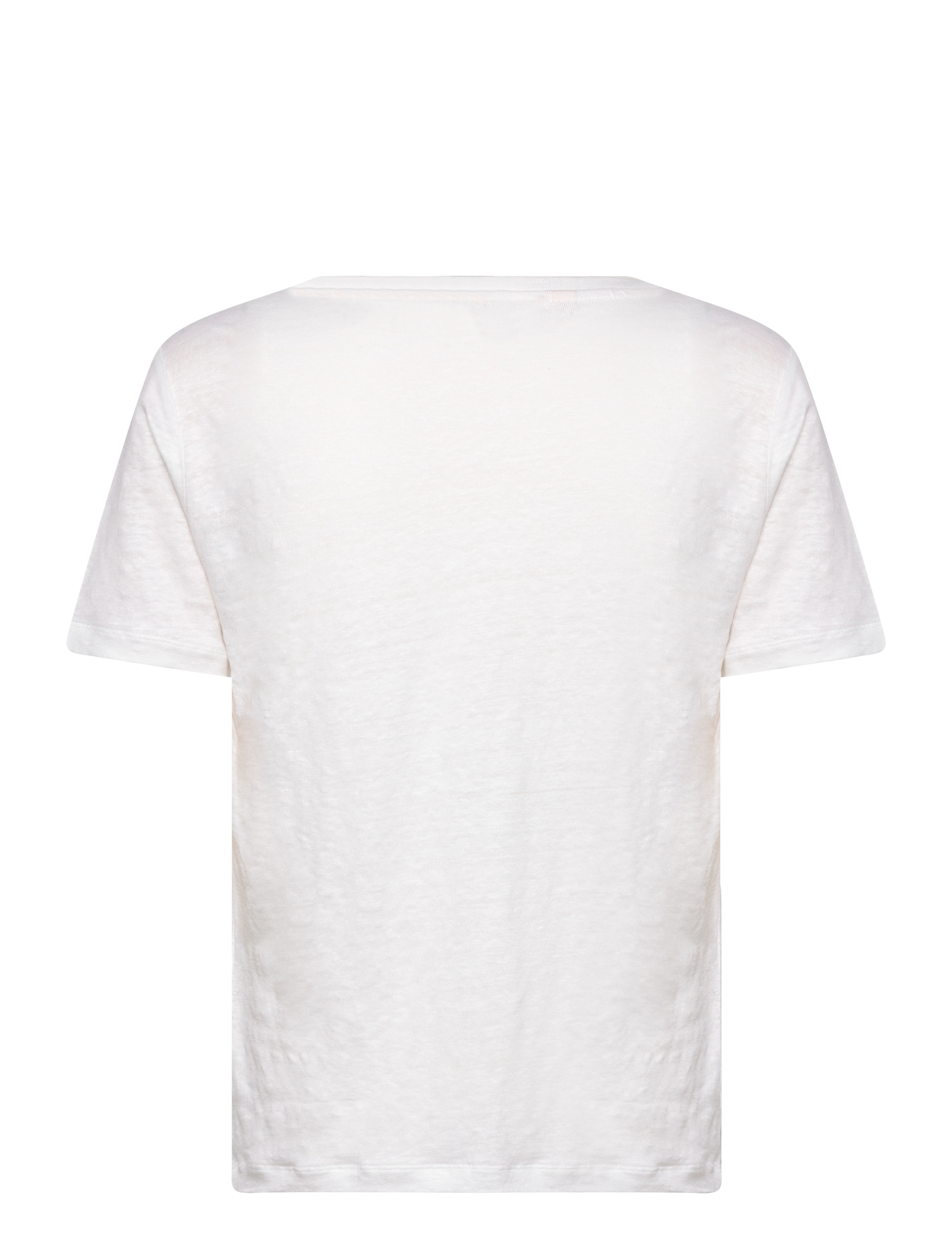 Gant - REG LINEN V-NECK SS T-SHIRT - white - 2