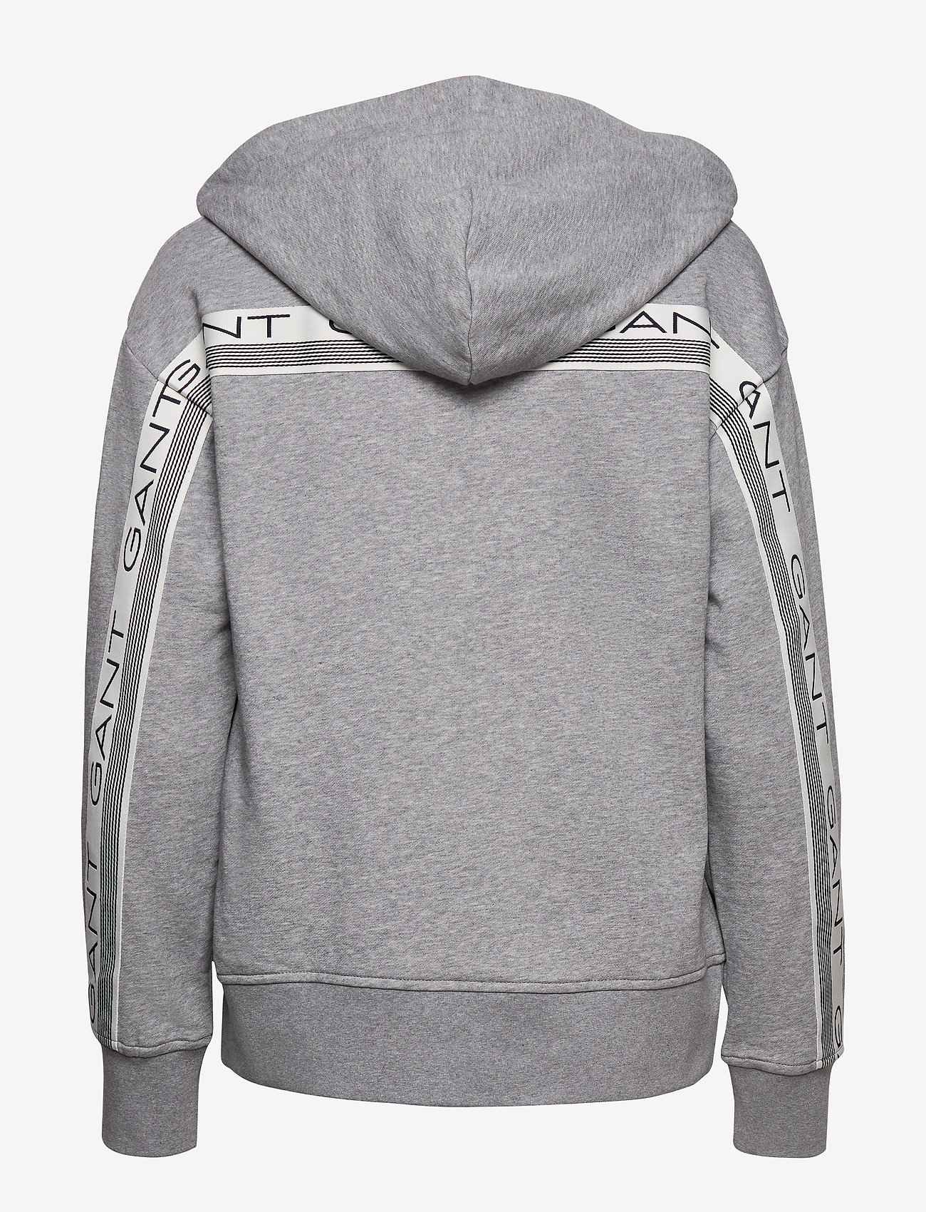 GANT - D1. 13 STRIPES FULL ZIP HOODIE - grey melange - 1