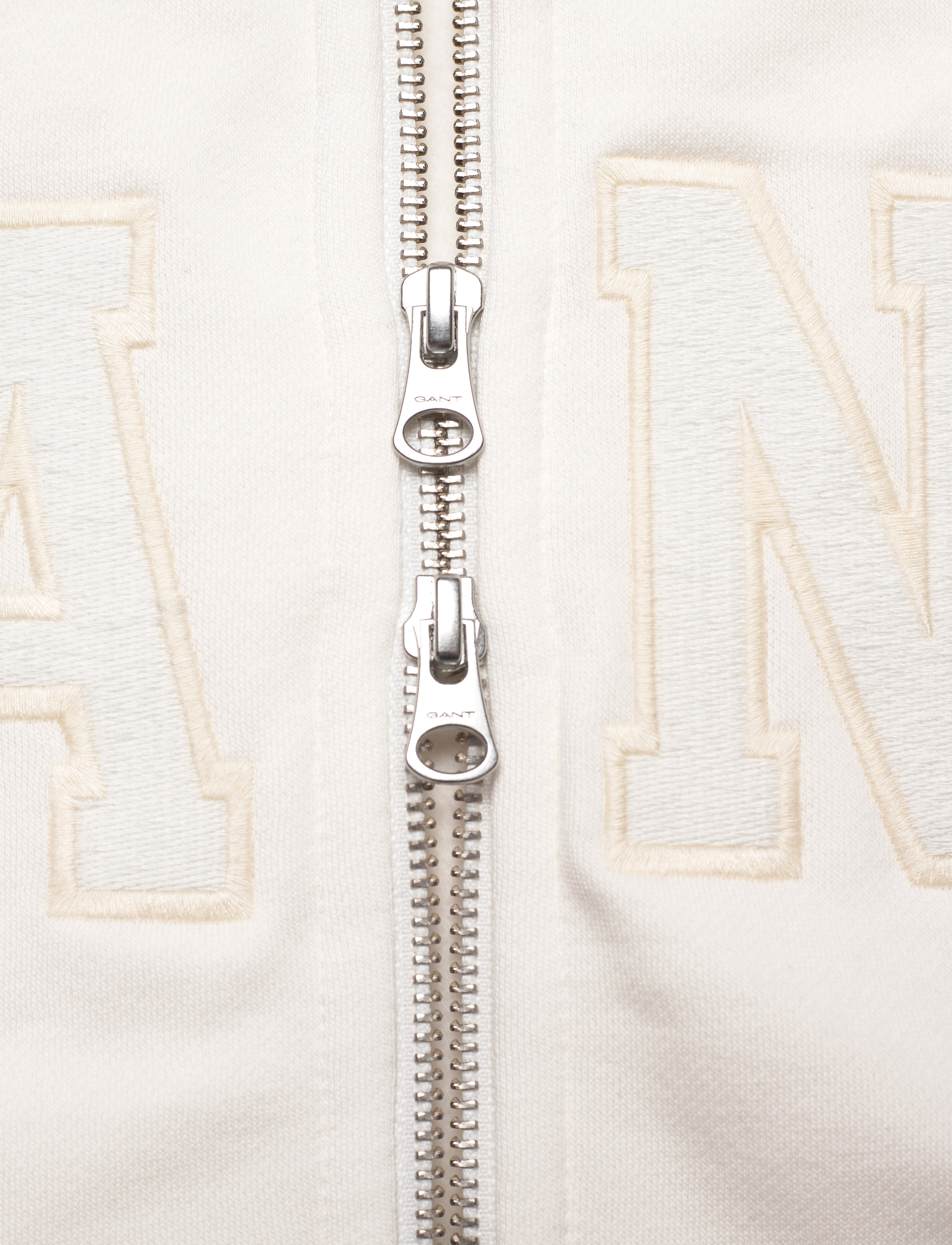 GANT - D2. GANT LOGO ZIP HOODIE - eggshell - 4
