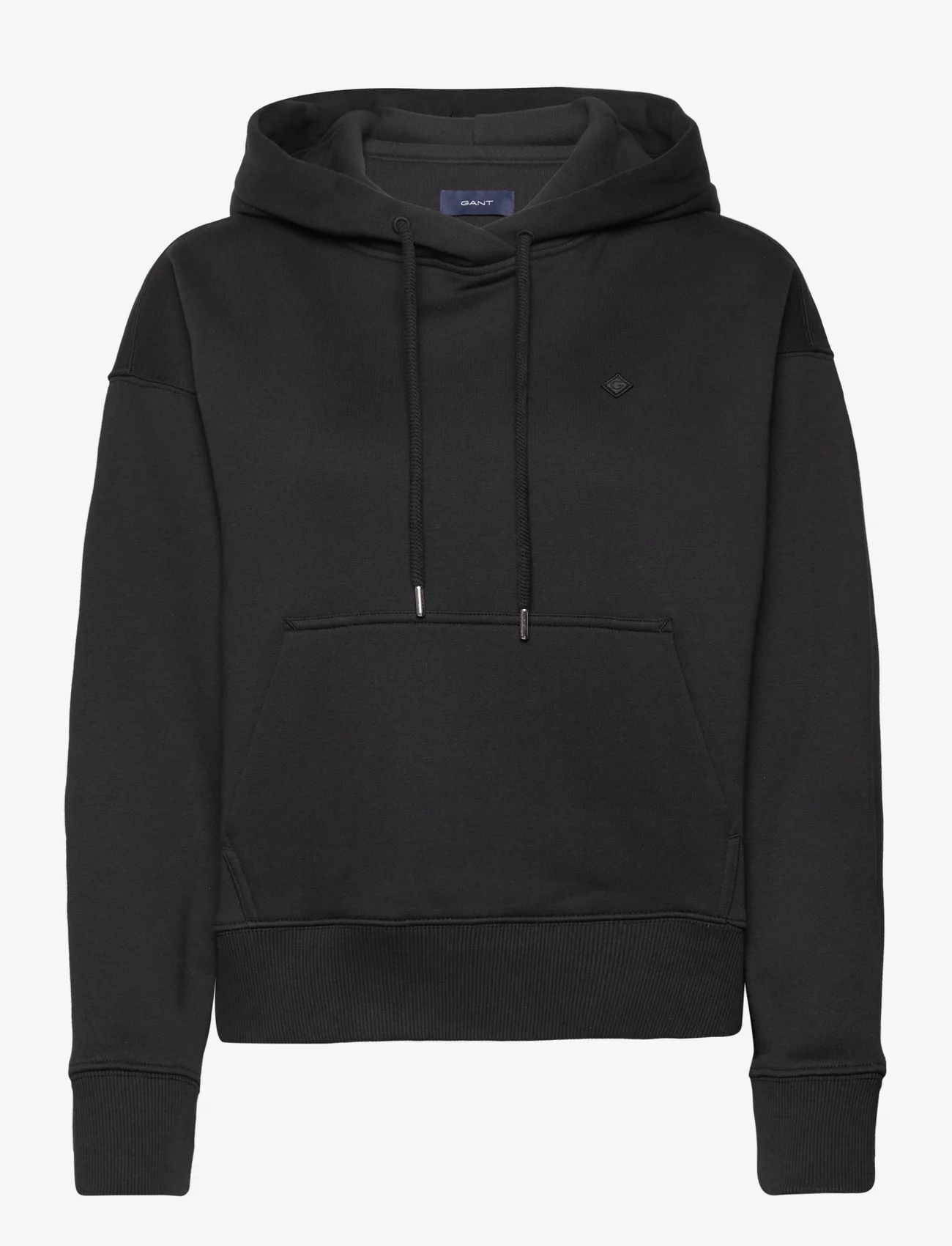 GANT - ICON G ESSENTIAL HOODIE - sporta džemperi un džemperi ar kapuci - ebony black - 0