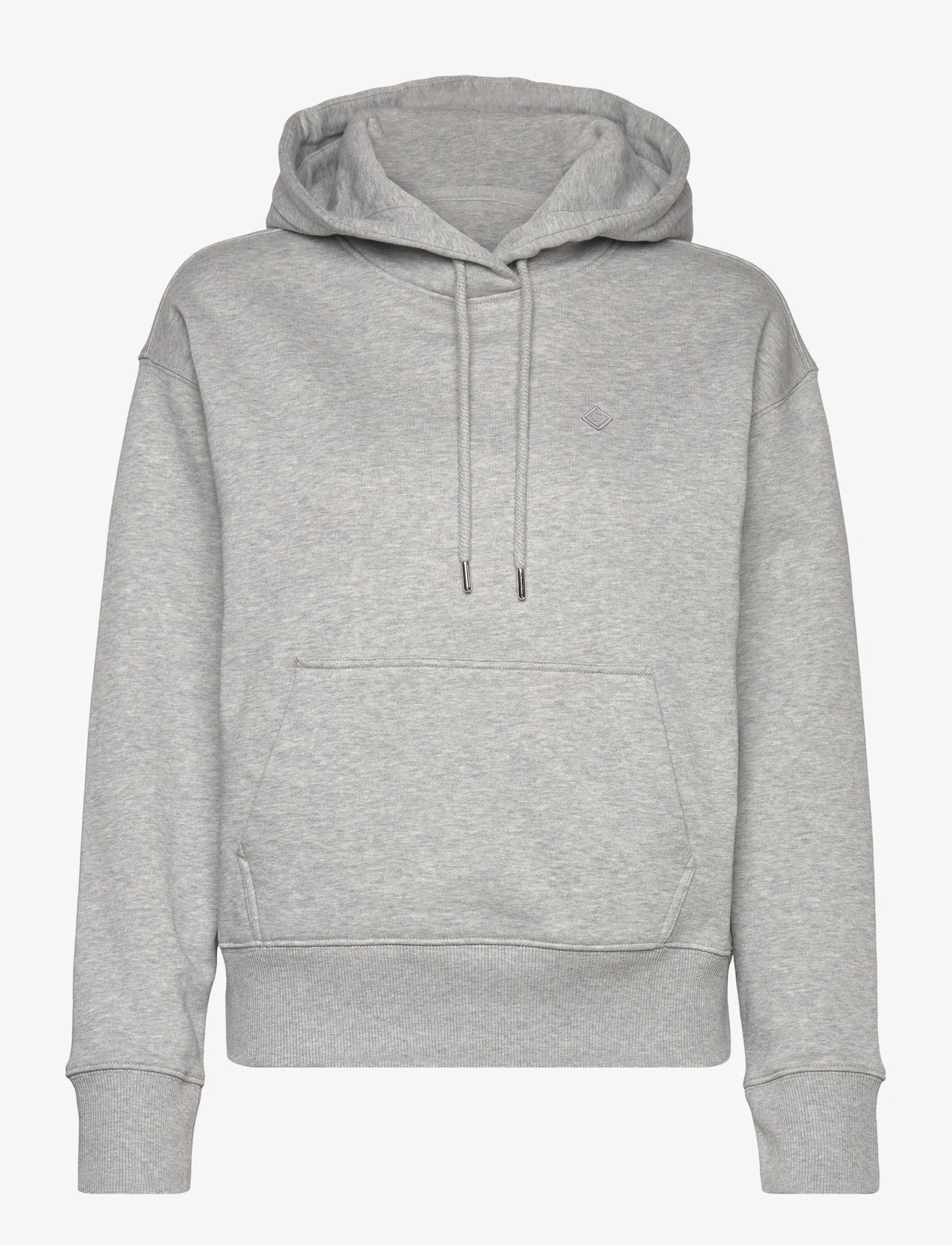 GANT - ICON G ESSENTIAL HOODIE - sweatshirts en hoodies - light grey melange - 0
