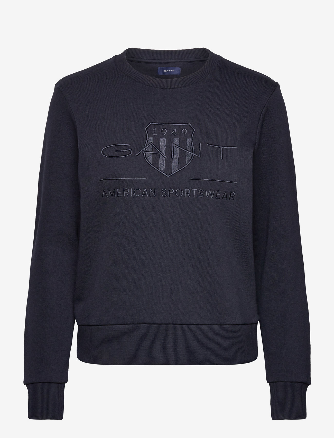 GANT - REG TONAL SHIELD C-NECK SWEAT - fashion trends - evening blue - 1