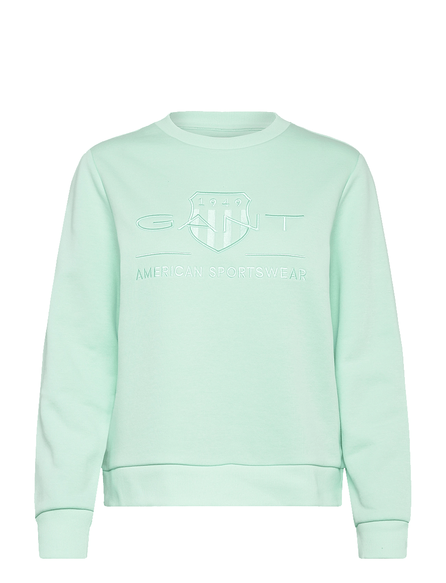 Gant - REG TONAL SHIELD C-NECK SWEAT - mode trends - faded mint - 0