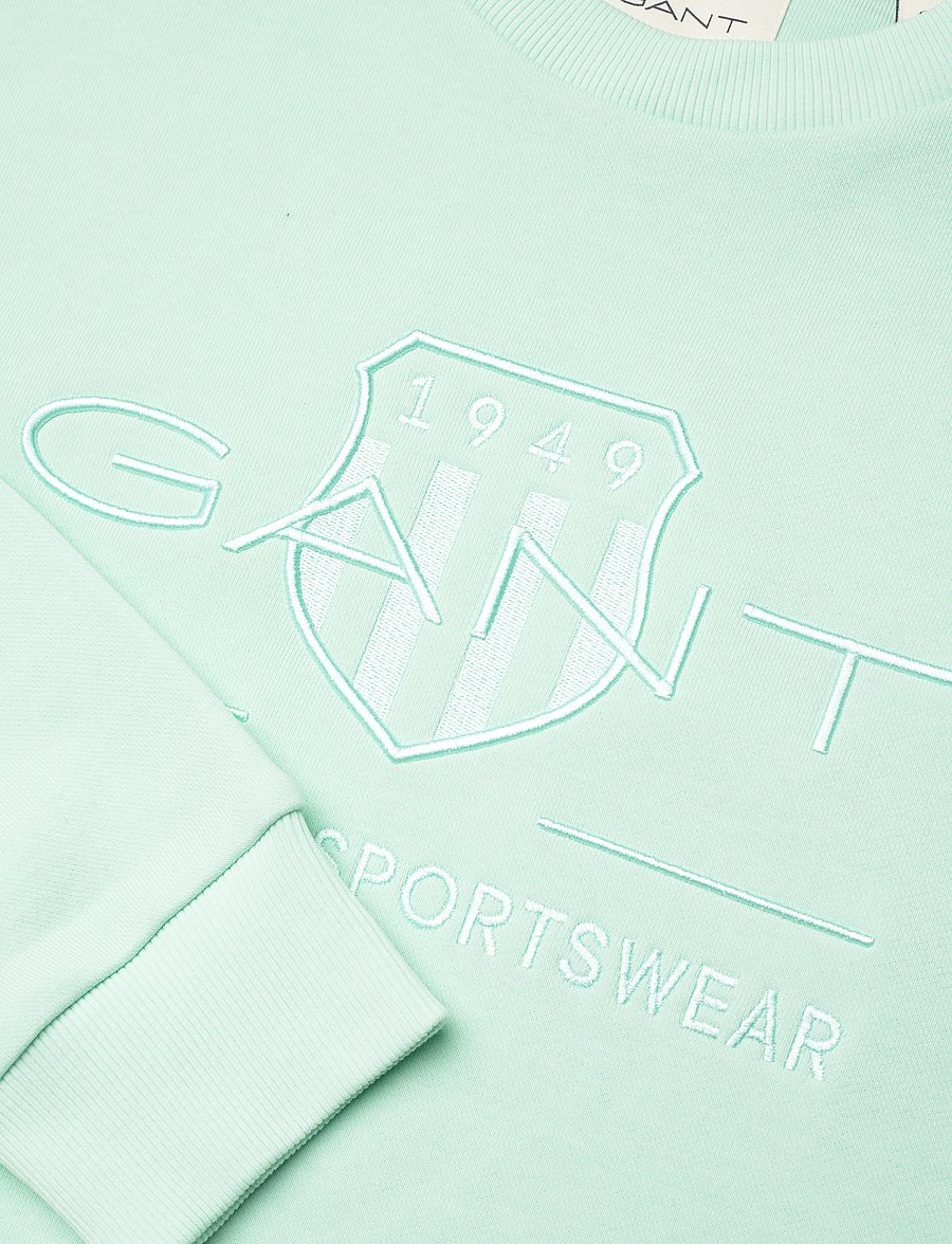 Gant - REG TONAL SHIELD C-NECK SWEAT - mode trends - faded mint - 2