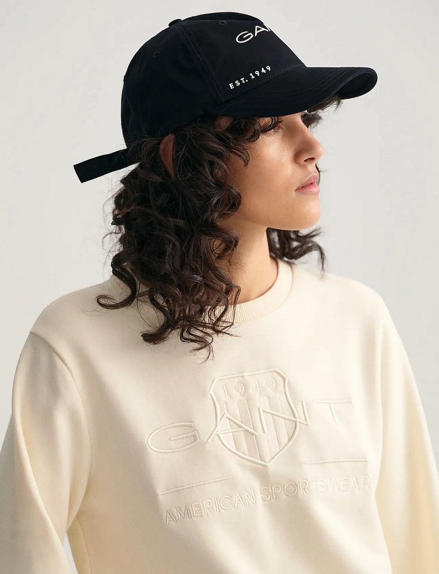 Gant - REG TONAL SHIELD C-NECK SWEAT - mode trends - linen - 4