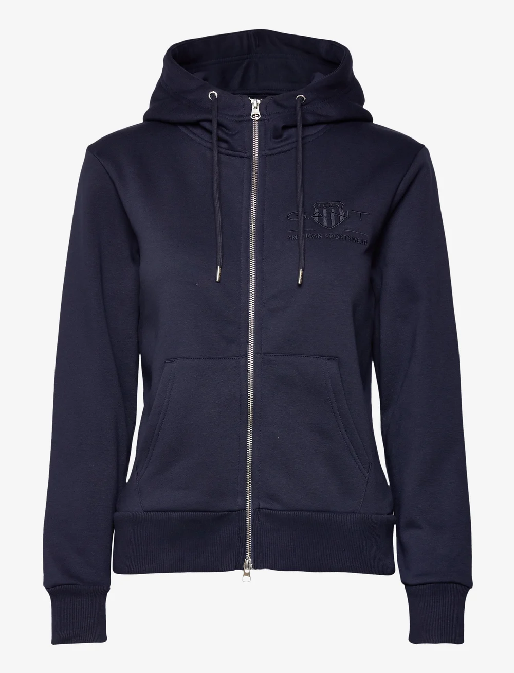 GANT - REG TONAL SHIELD ZIP HOODIE - hættetrøjer - evening blue - 1
