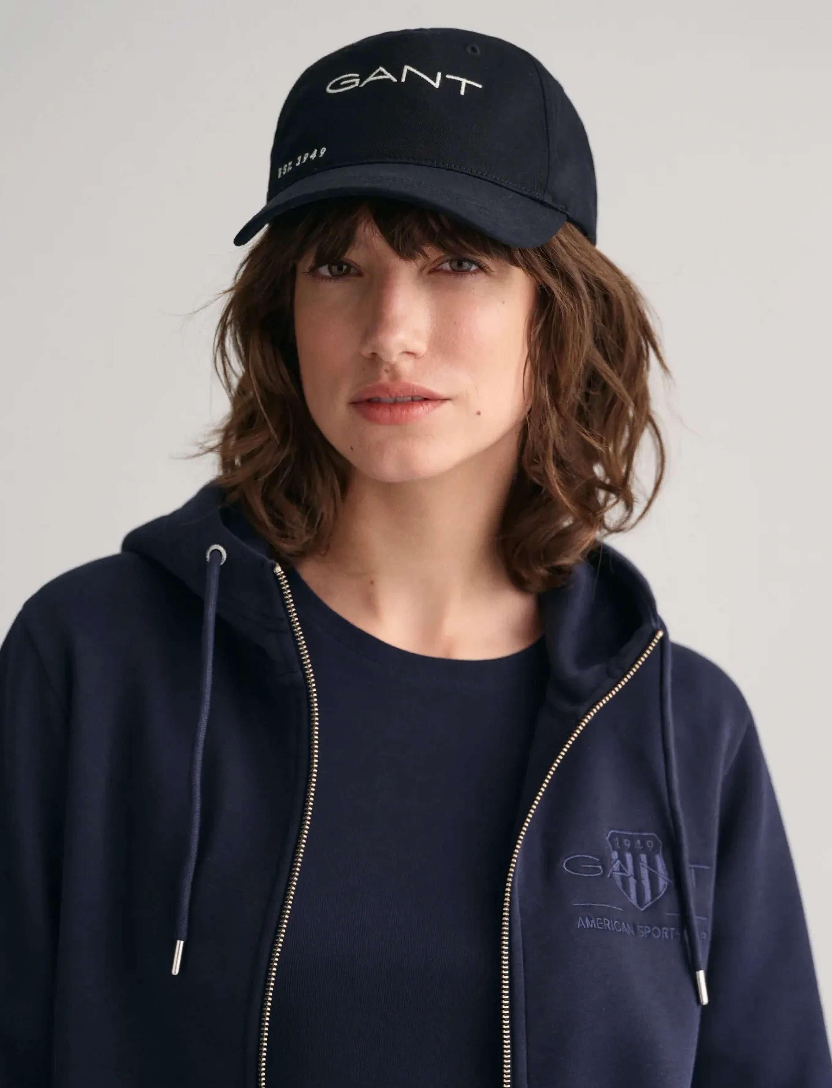 Gant - REG TONAL SHIELD ZIP HOODIE - kapuzenpullover - evening blue - 4
