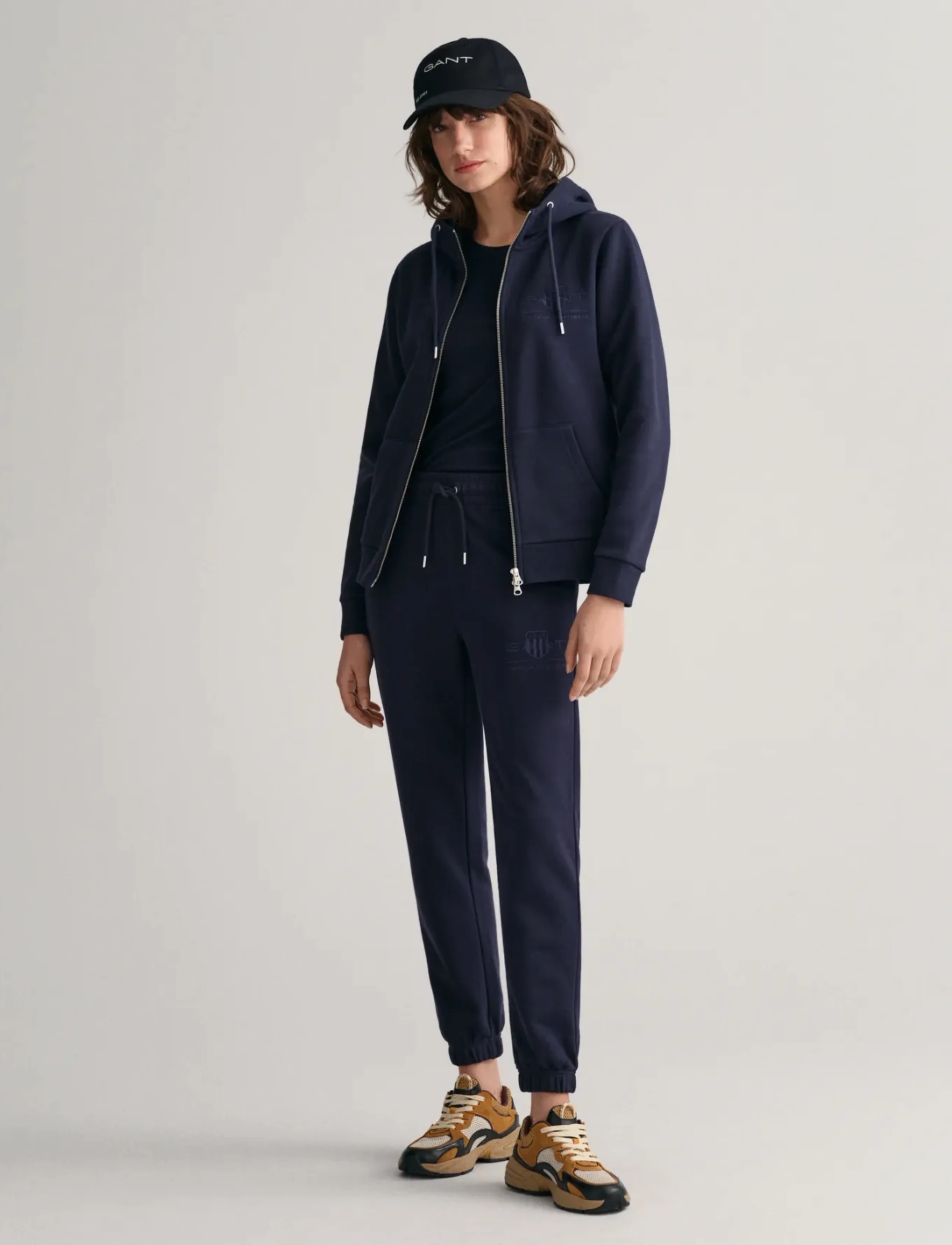 Gant - REG TONAL SHIELD ZIP HOODIE - kapuzenpullover - evening blue - 5