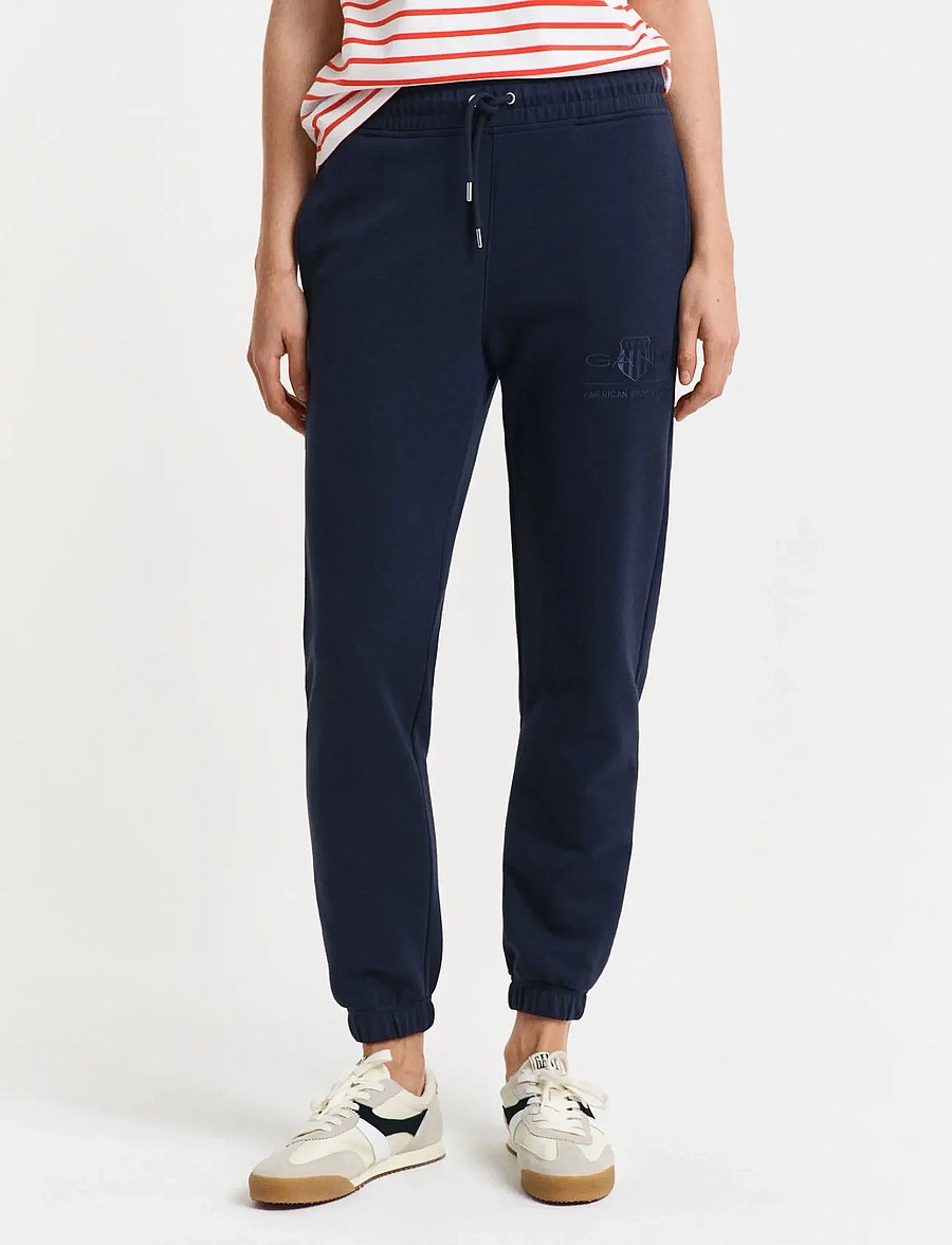 Gant - REG TONAL SHIELD SWEATPANTS - evening blue - 4