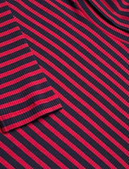 GANT - SLIM STRIPED RIB TURTLENECK - megztiniai su aukšta apykakle - rich red - 2