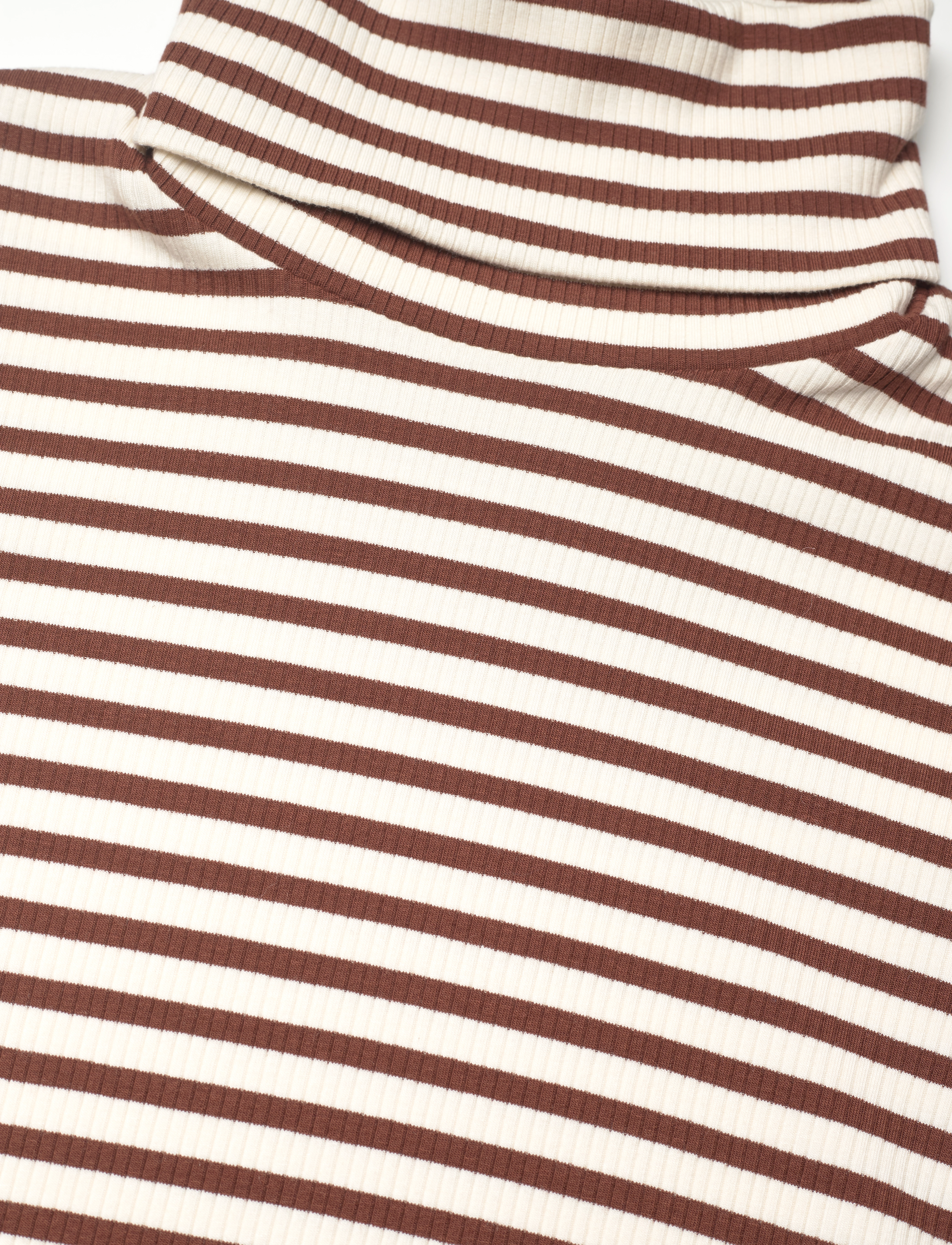 GANT - SLIM STRIPED RIBBED TURTLENECK - weathered brown - 2