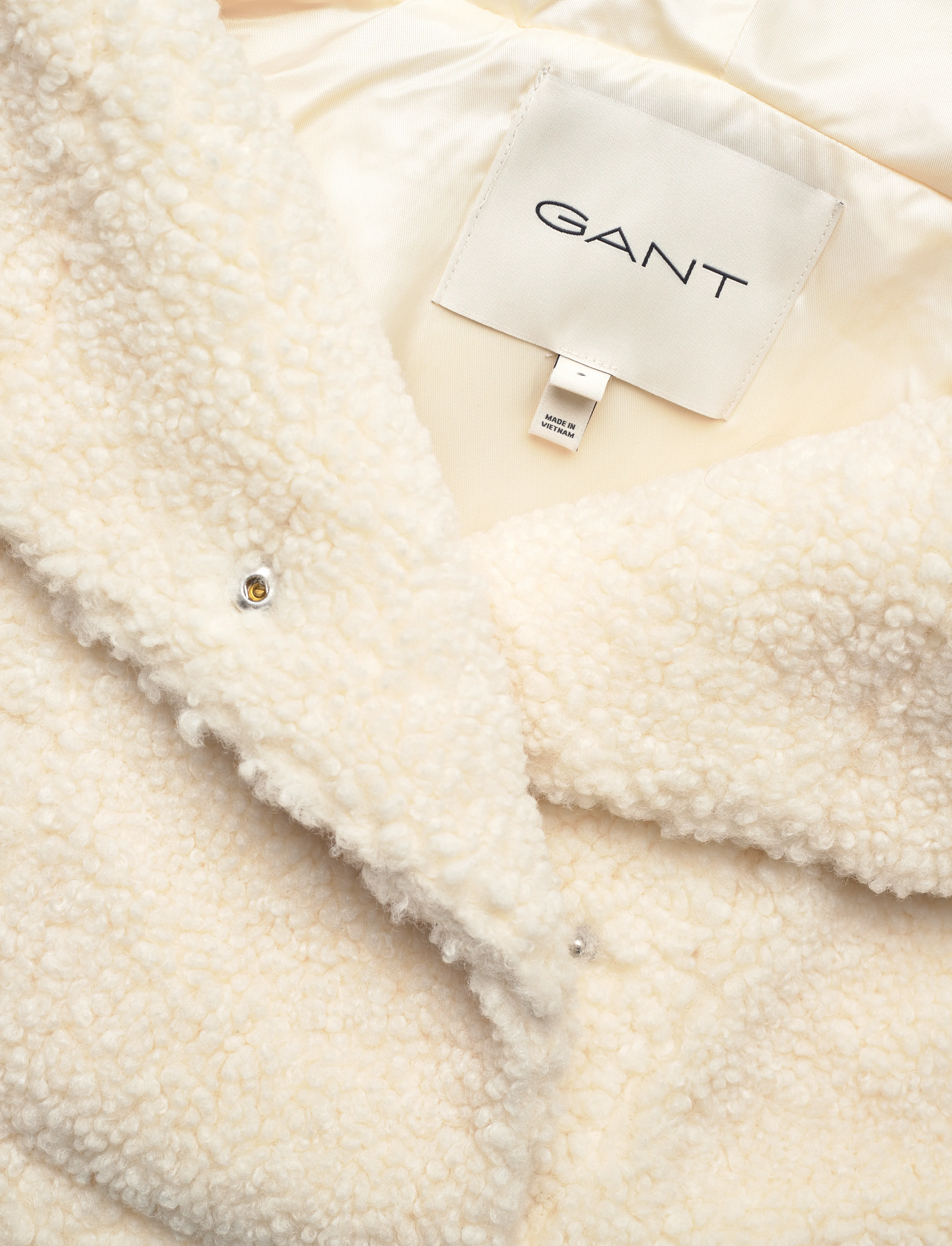 GANT - REL PILE FLEECE HOODIE - cream - 2