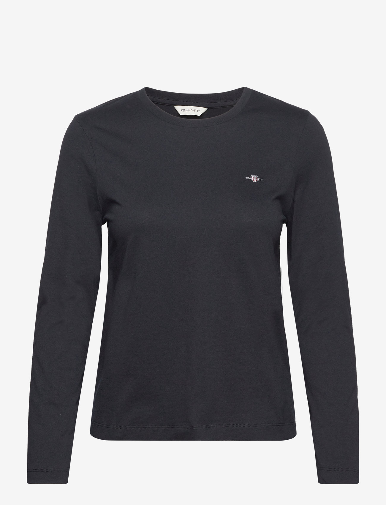 GANT - REG SHIELD LS T-SHIRT - pikkade varrukatega alussärgid - black - 1