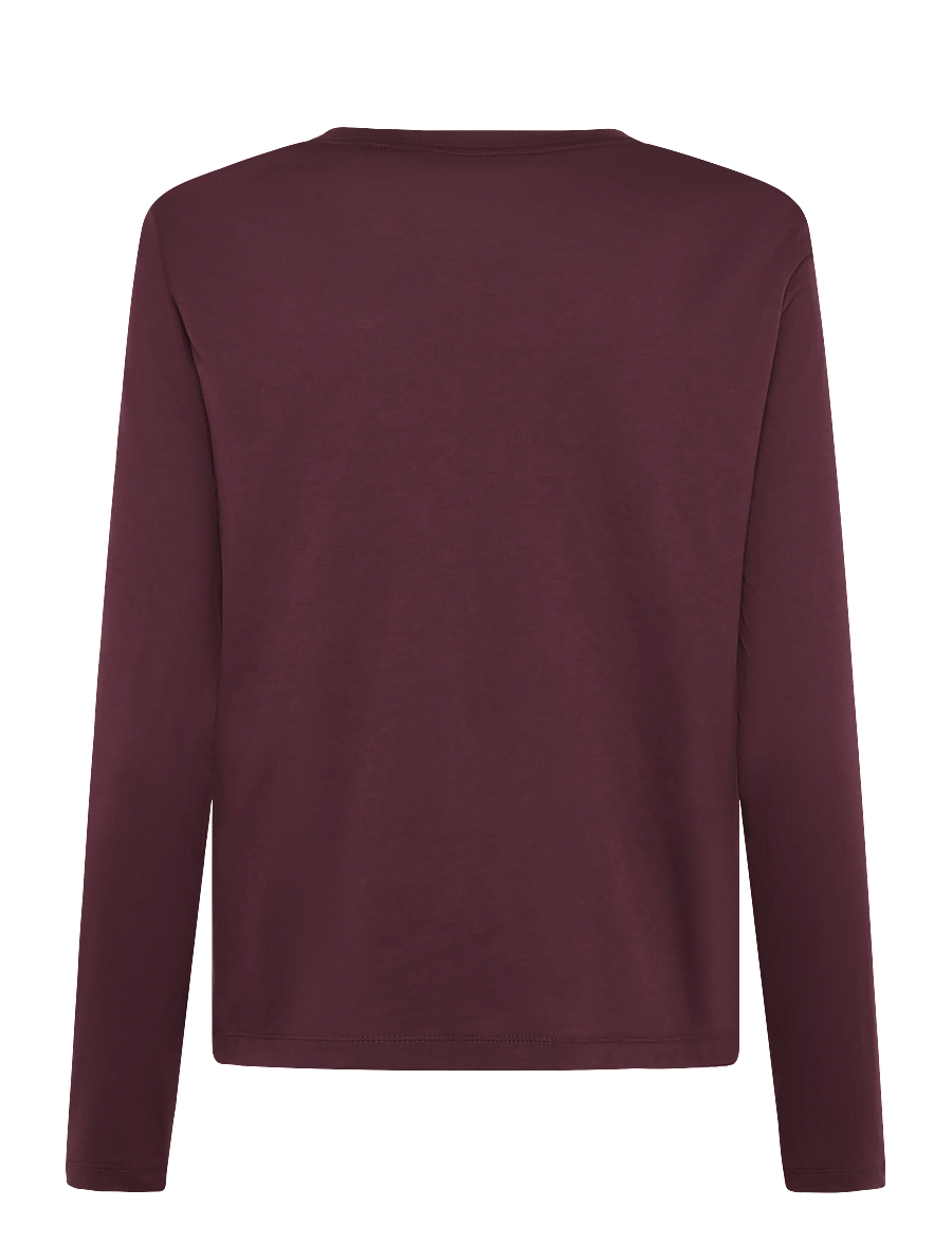 Gant - REG SHIELD LS T-SHIRT - langærmede toppe - darkened wine - 1