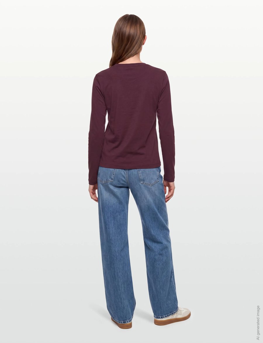 Gant - REG SHIELD LS T-SHIRT - langärmlige tops - darkened wine - 4