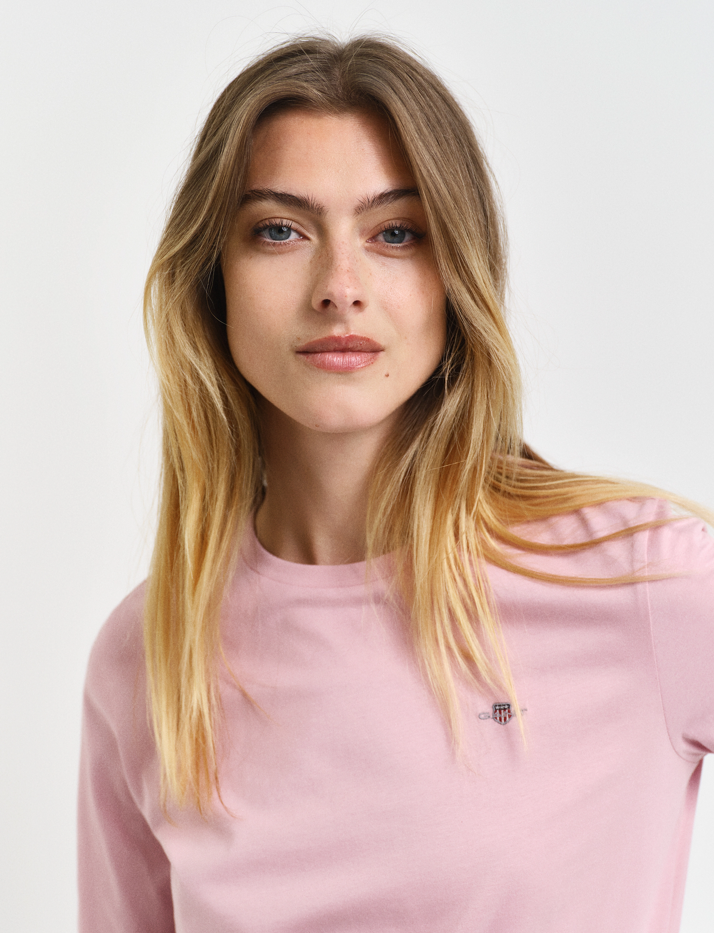 Gant - REG SHIELD LS T-SHIRT - dusty pink - 3