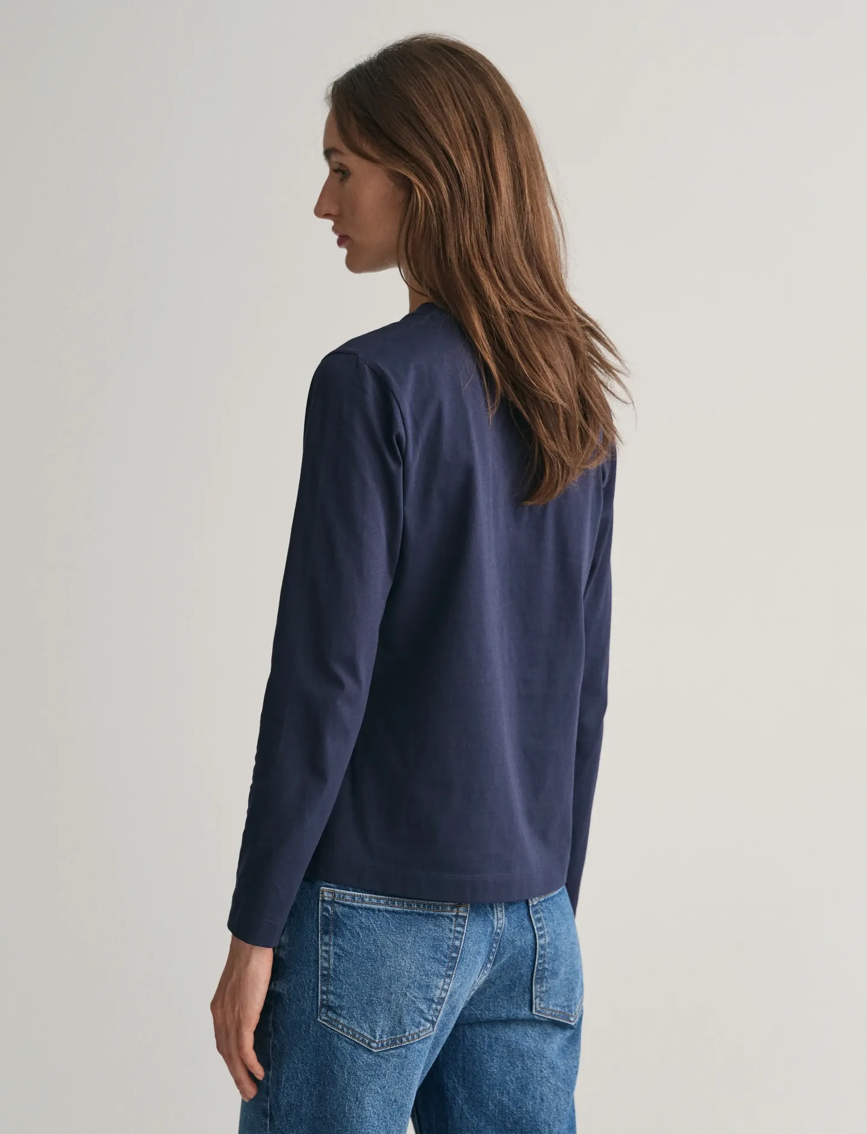 Gant - REG SHIELD LS T-SHIRT - evening blue - 3