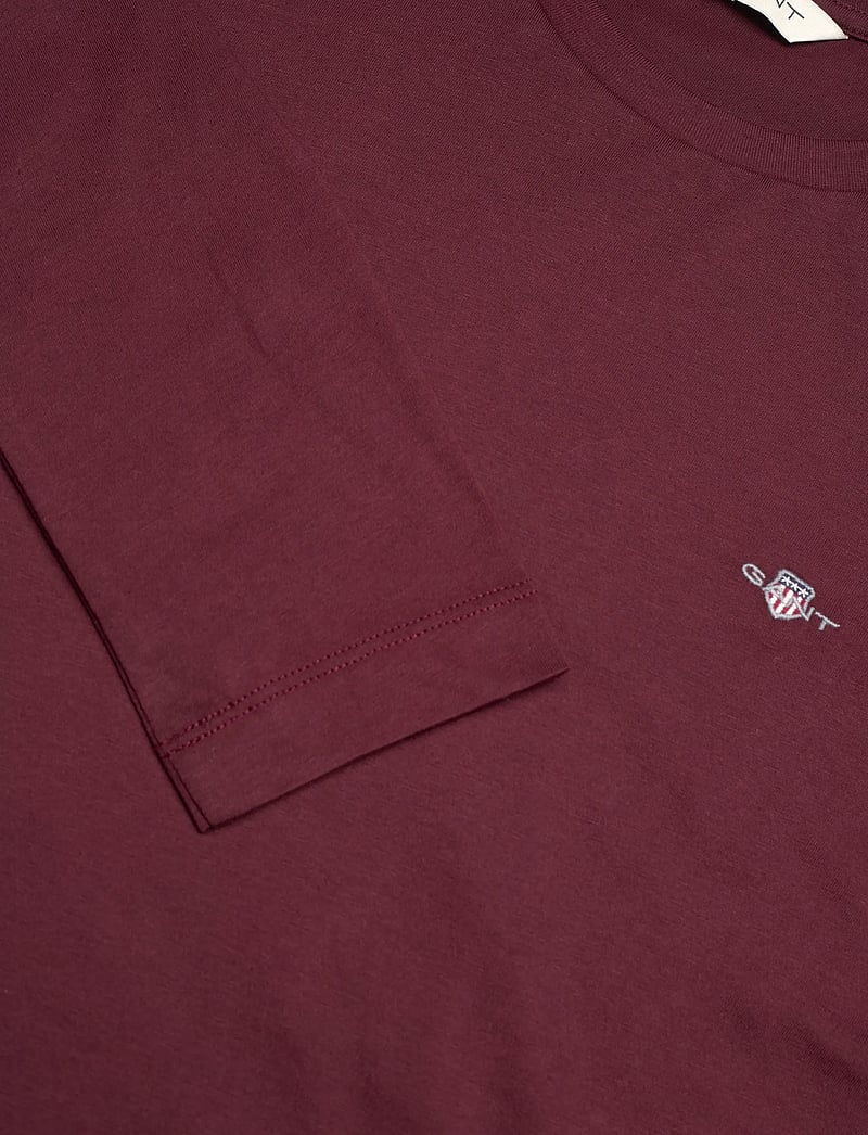 GANT - REG SHIELD LS T-SHIRT - langærmede toppe - plum wine - 2