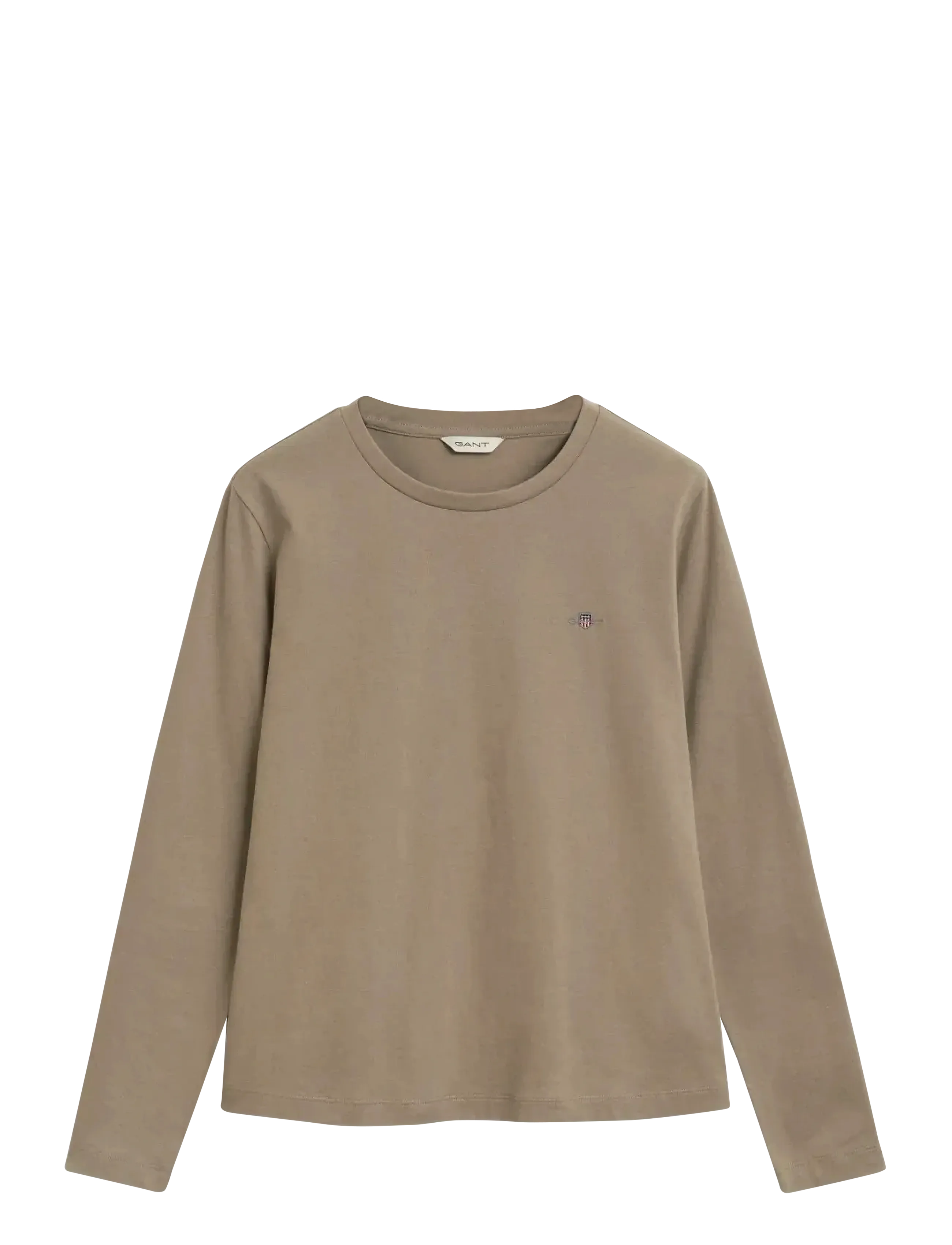 Gant - REG SHIELD LS T-SHIRT - pikkade varrukatega alussärgid - taupe beige - 0