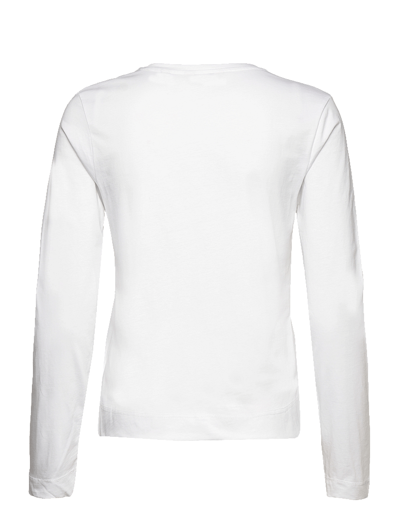 GANT - REG SHIELD LS T-SHIRT - topy z długimi rękawami - white - 2