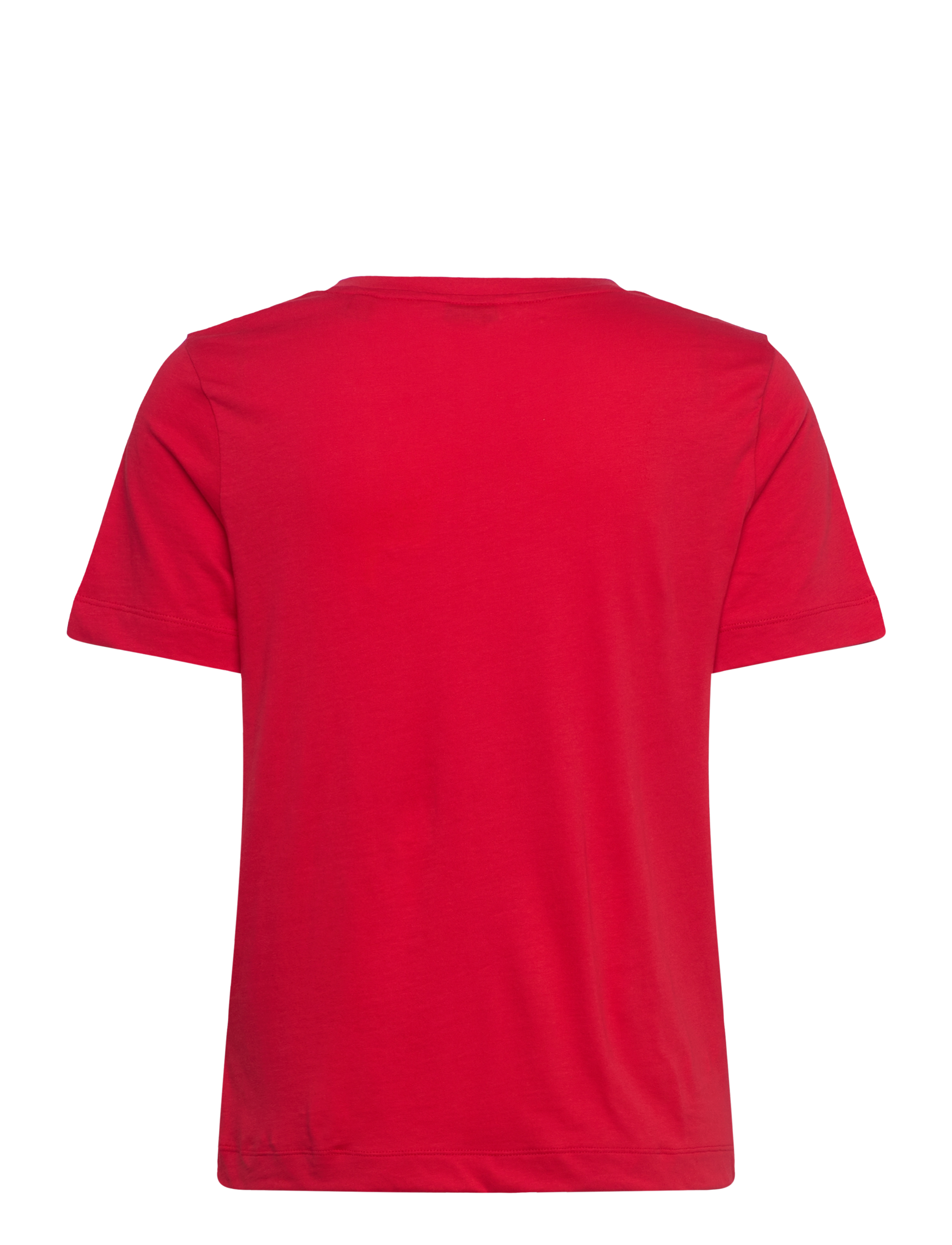 Gant - REG SHIELD SS V-NECK T-SHIRT - t-shirts - bright red - 1