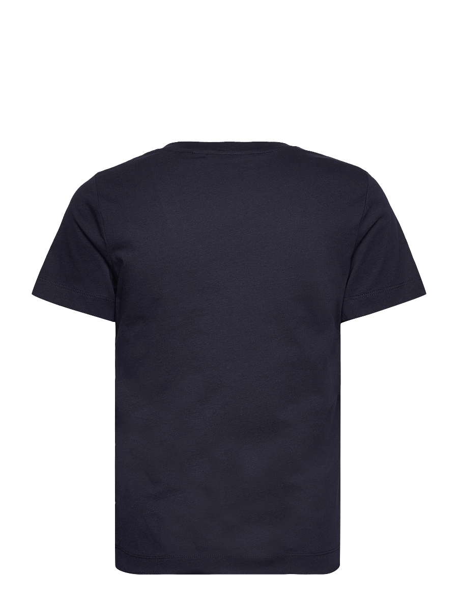 Gant - REG SHIELD SS V-NECK T-SHIRT - t-särgid - evening blue - 2