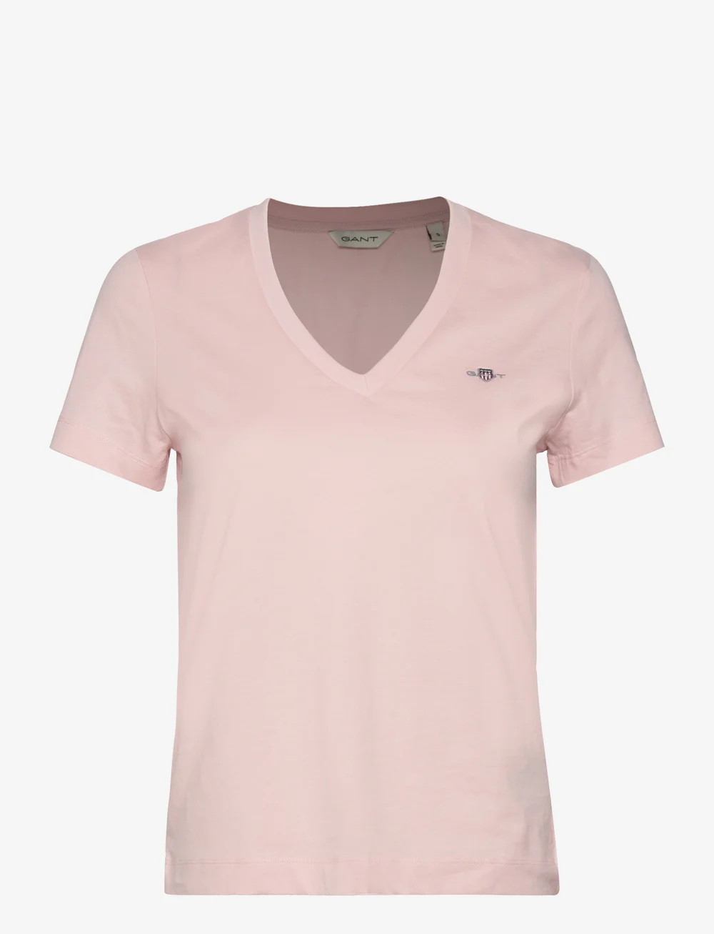 GANT Reg Shield Ss V-neck T-shirt (Faded Pink) – 451.25 kr –