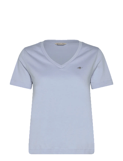 GANT Reg Shield Ss T-shirt met V-hals voor dames, zwart, 3XL GANT Reg Shield Ss T-shirt met V-hals voor dames, zwart, 3XL