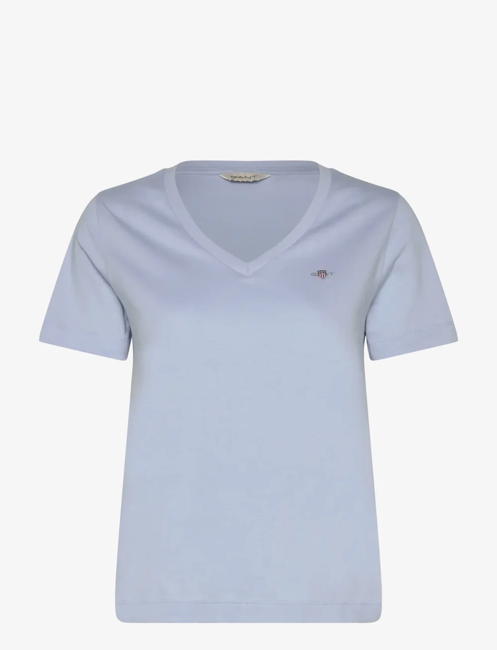 GANT - REG SHIELD SS V-NECK T-SHIRT - t-shirts - fresh blue - 1