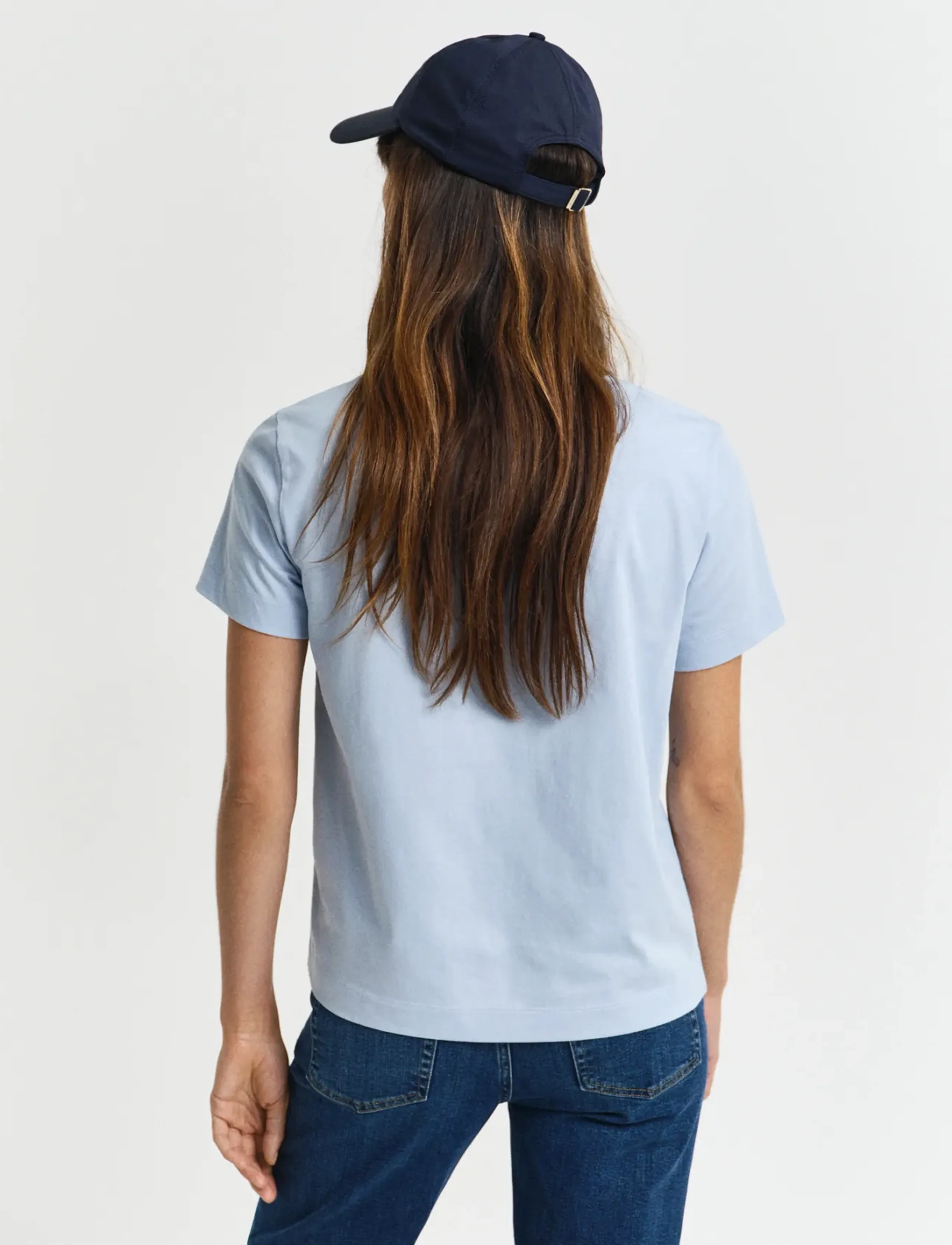 Gant - REG SHIELD SS V-NECK T-SHIRT - t-shirts - fresh blue - 3