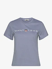 GANT - REG PRINTED GRAPHIC T-SHIRT - t-shirts - blue water - 0