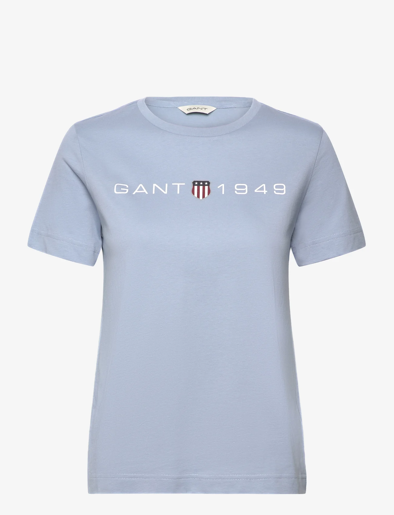 GANT - REG PRINTED GRAPHIC T-SHIRT - najniższe ceny - dove blue - 0