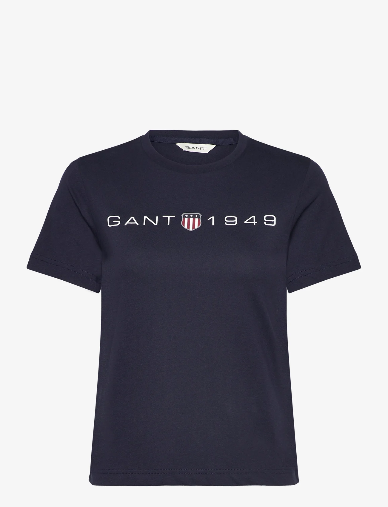 GANT - REG PRINTED GRAPHIC T-SHIRT - t-shirts - evening blue - 0
