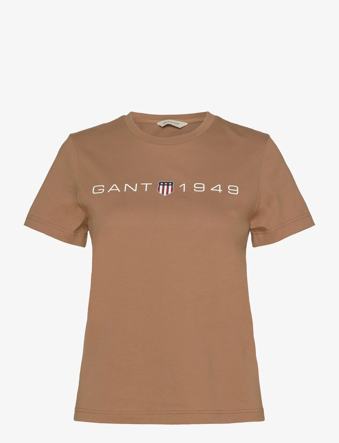 GANT - REG PRINTED GRAPHIC T-SHIRT - t-shirts - roasted walnut - 0