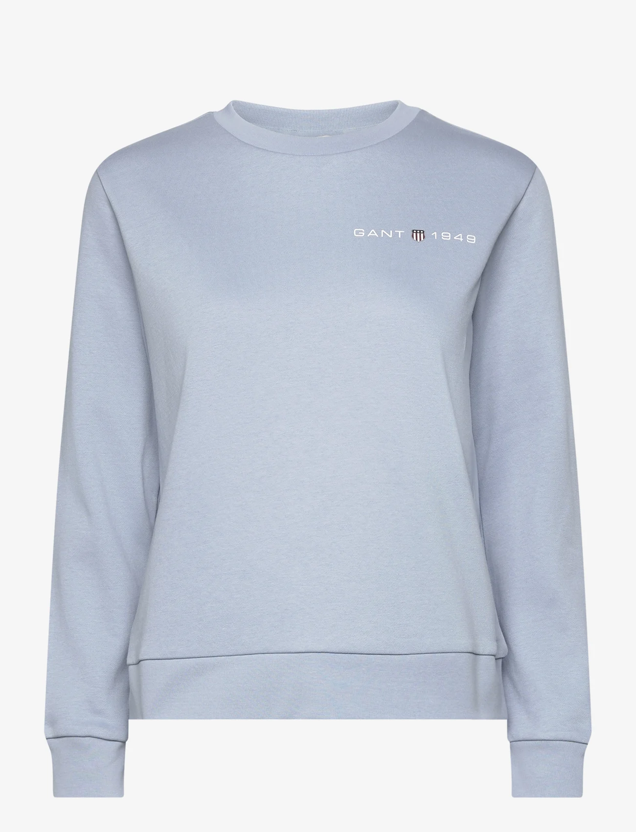 GANT - REG PRINTED GRAPHIC C-NECK - sportiska stila džemperi un džemperi ar kapuci - dove blue - 0