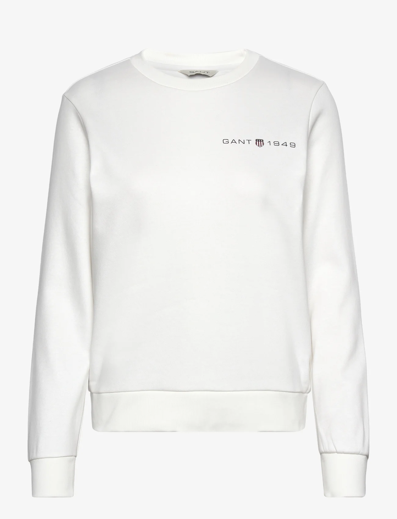 GANT - REG PRINTED GRAPHIC C-NECK - sportiska stila džemperi un džemperi ar kapuci - eggshell - 0
