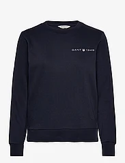 GANT - REG PRINTED GRAPHIC C-NECK - sportiska stila džemperi un džemperi ar kapuci - evening blue - 0