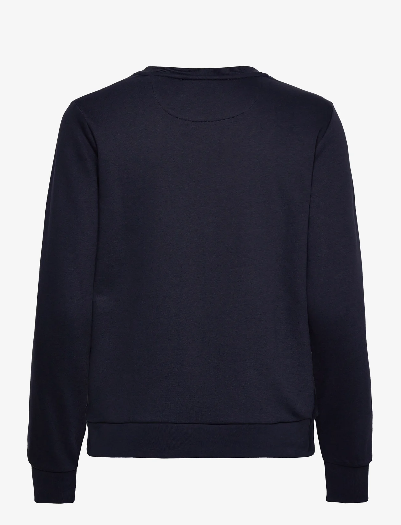 GANT - REG PRINTED GRAPHIC C-NECK - sportiska stila džemperi un džemperi ar kapuci - evening blue - 1
