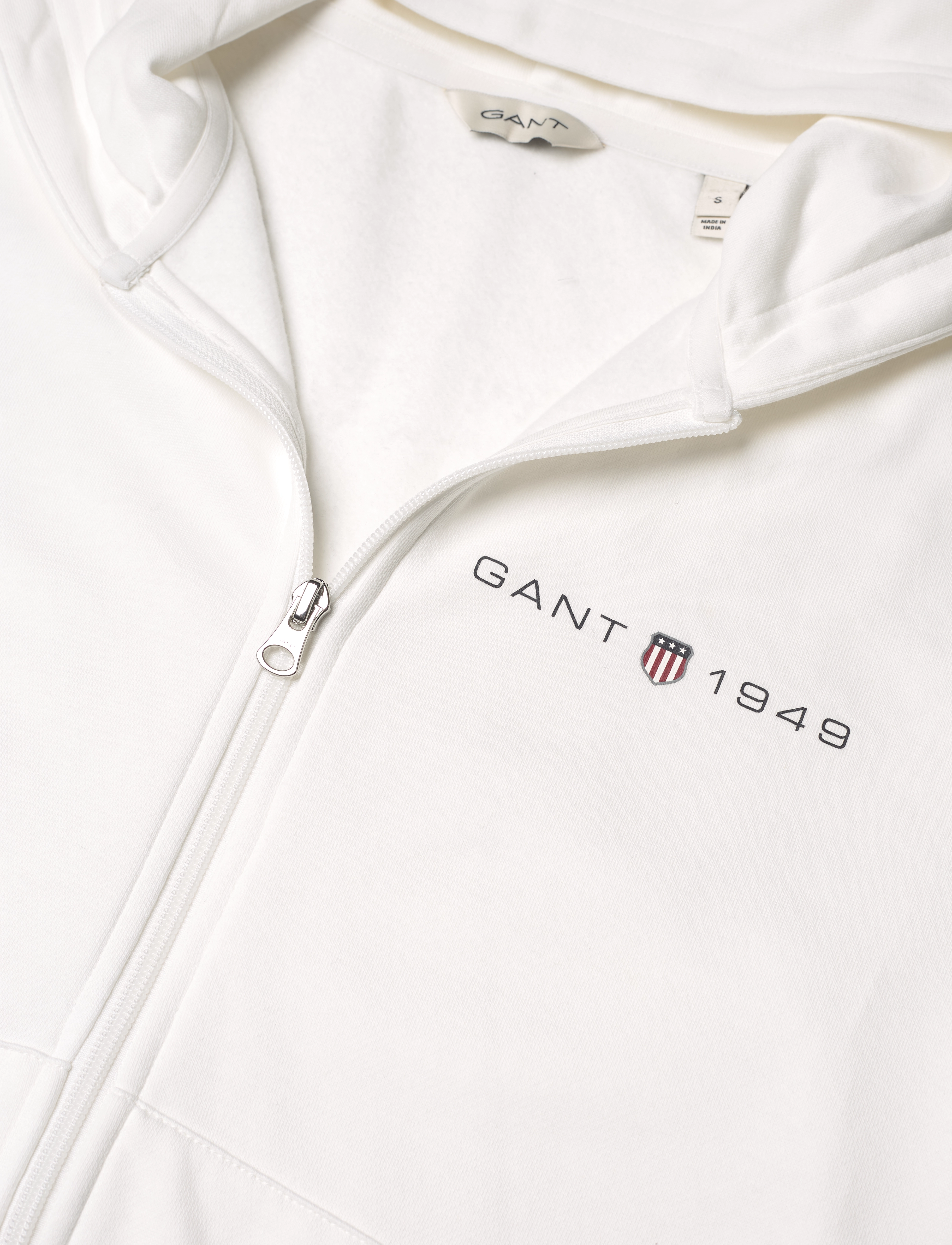 GANT - REG PRINTED GRAPHIC ZIP HOOD - eggshell - 2