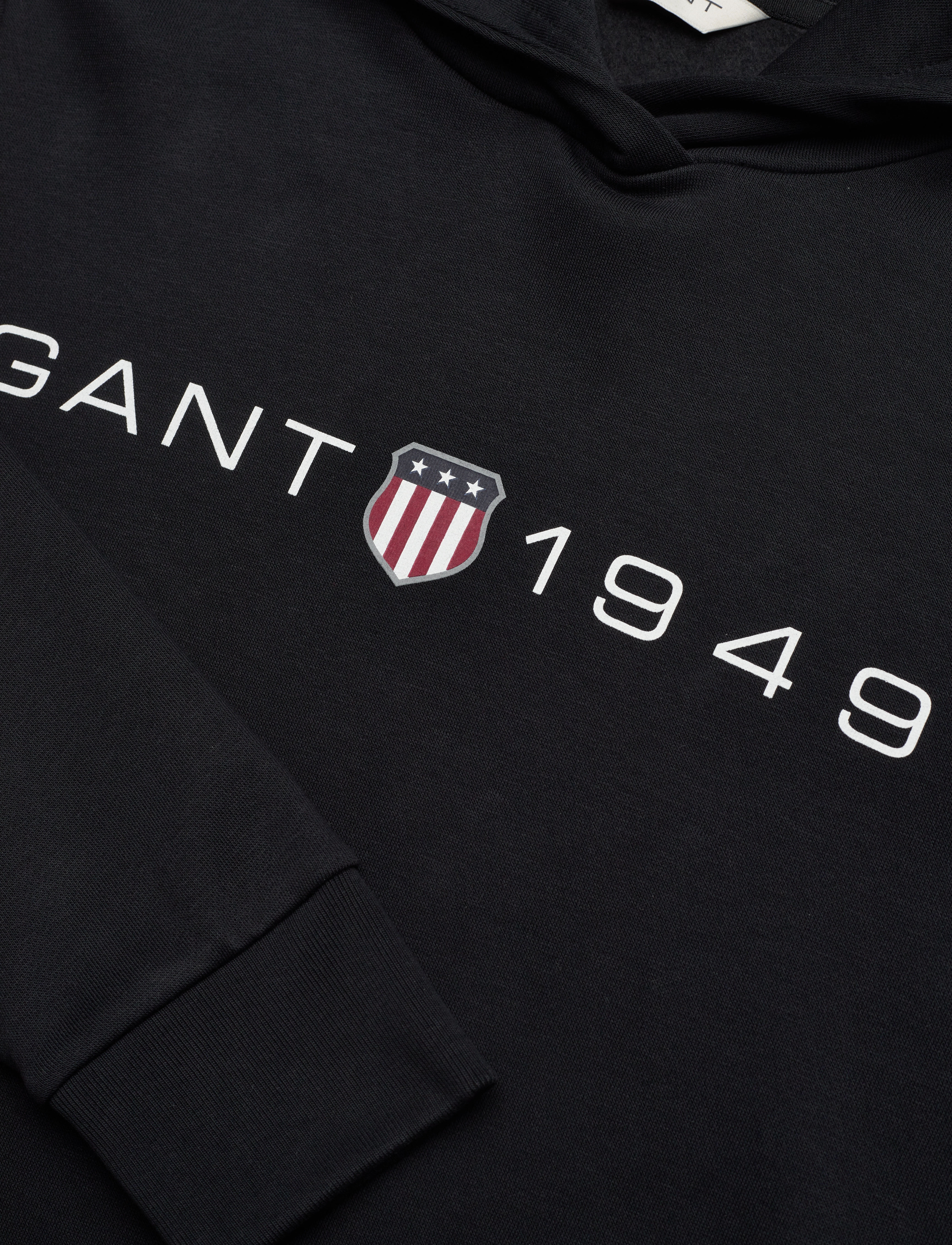 GANT - REG PRINTED GRAPHIC HOODIE - black - 2