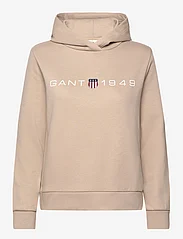 GANT - REG PRINTED GRAPHIC HOODIE - hættetrøjer - dry sand - 0