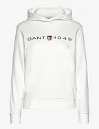 REG PRINTED GRAPHIC HOODIE - EGGSHELL